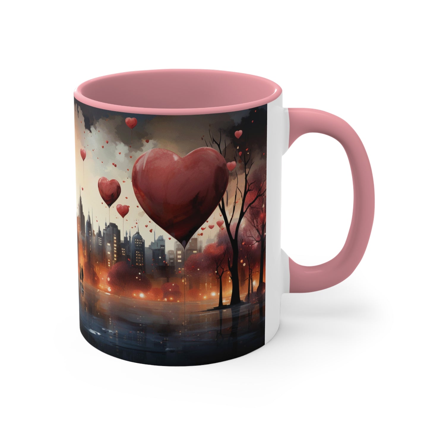 Enchanted Evening mug, Valentine's Day, Accent Coffee Mug, 11oz mug, valentines gift, gift for her, be mine, heart mug, love you, couples