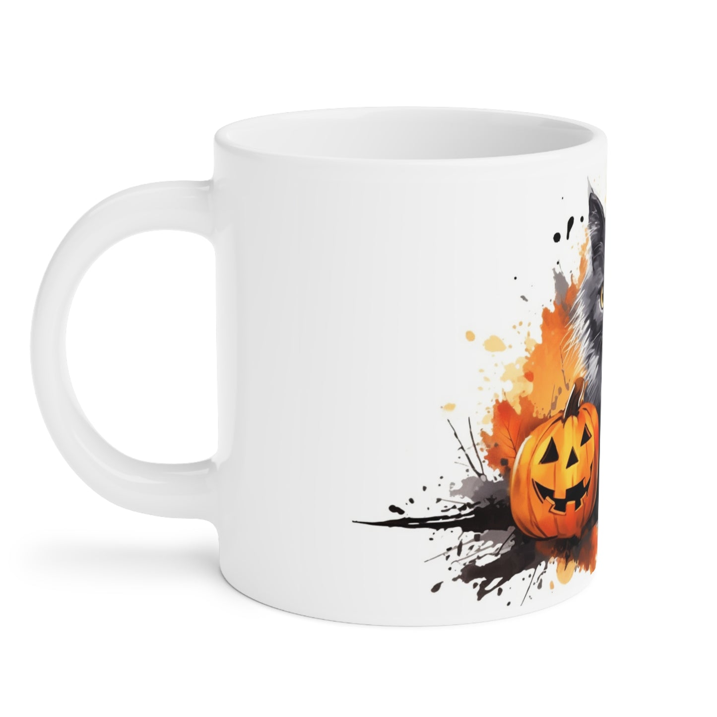 Halloween Black Cat with Pumpkins Ceramic Mugs (11oz\15oz\20oz)