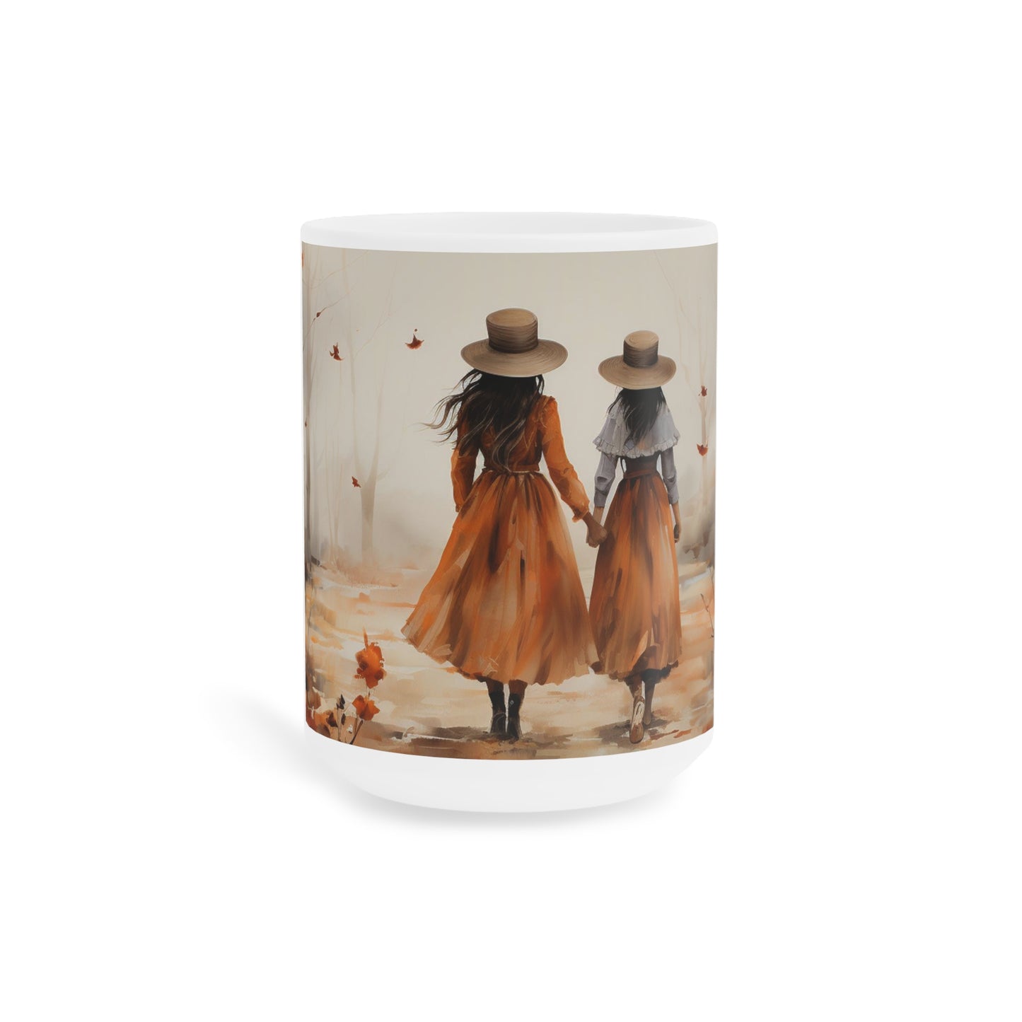 Amiche | Autumn Fall Coffee Mug | Rustic Fall Mug | Watercolor Fall Mug