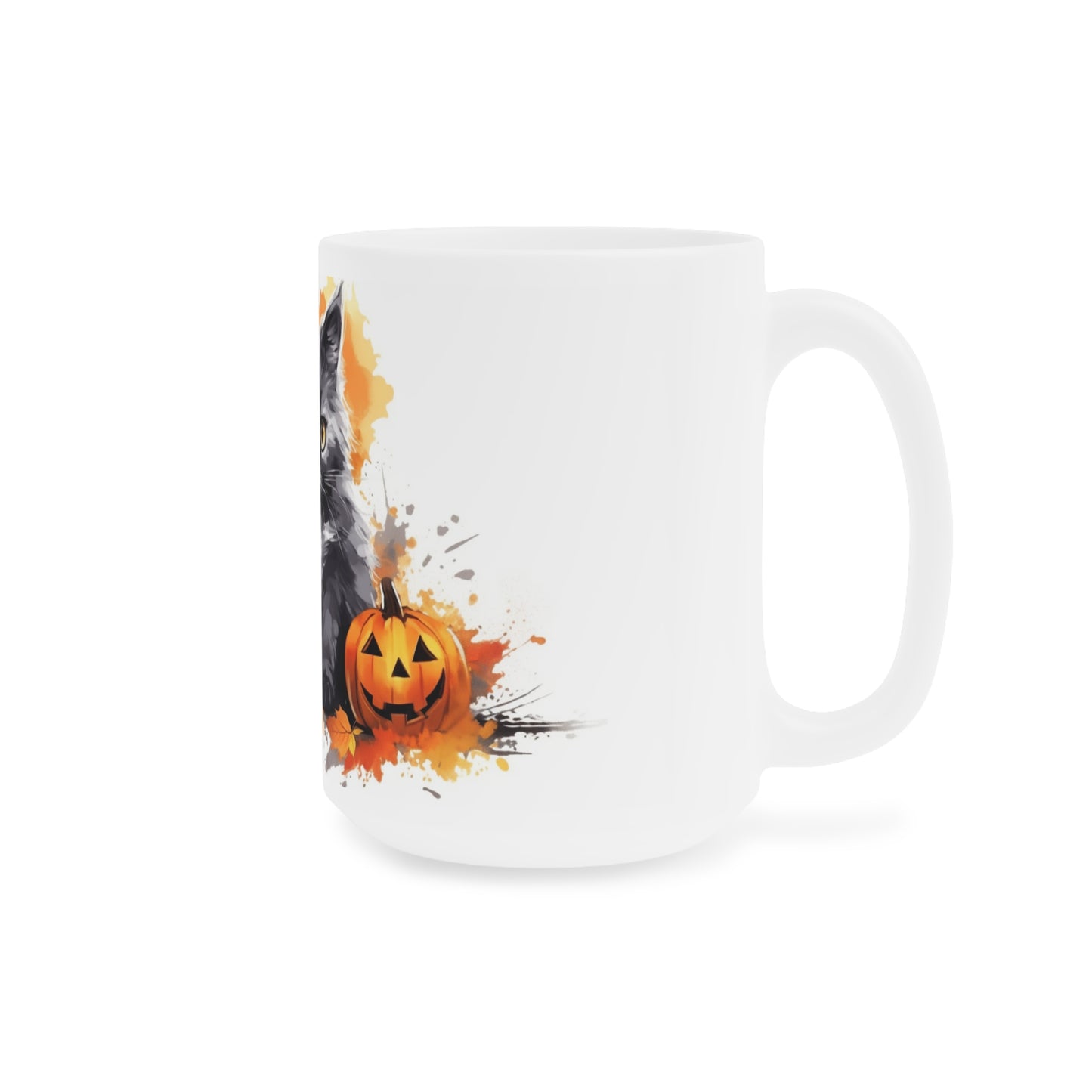 Halloween Black Cat with Pumpkins Ceramic Mugs (11oz\15oz\20oz)