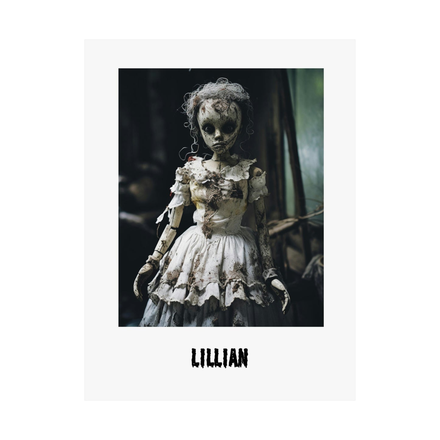 Halloween unique poster | Creepy Doll | Lillian | Halloween Wall Art