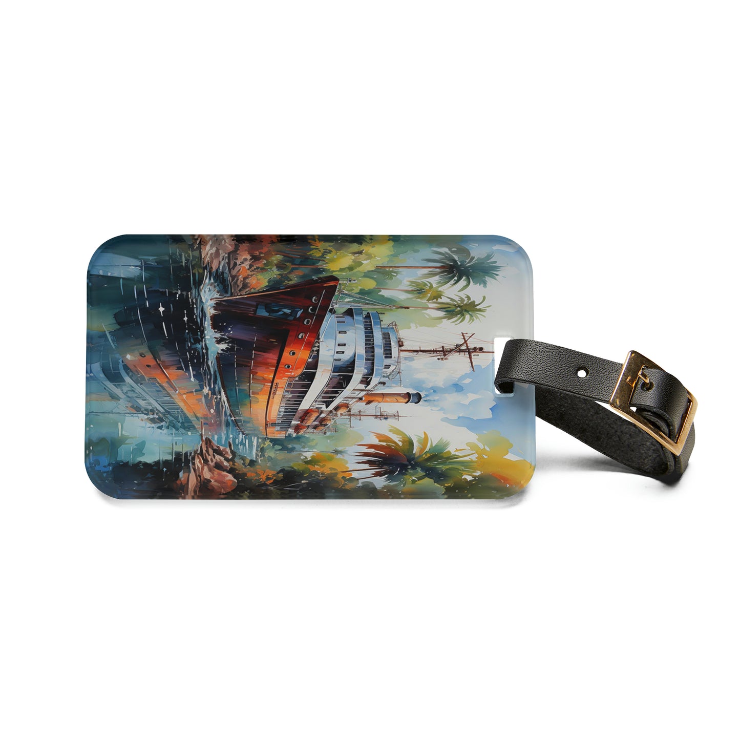 Tropical Voyage Luggage Tag | Artistic Journey Collection | Christmas Vacation | Luggage Tags | Travel Tags