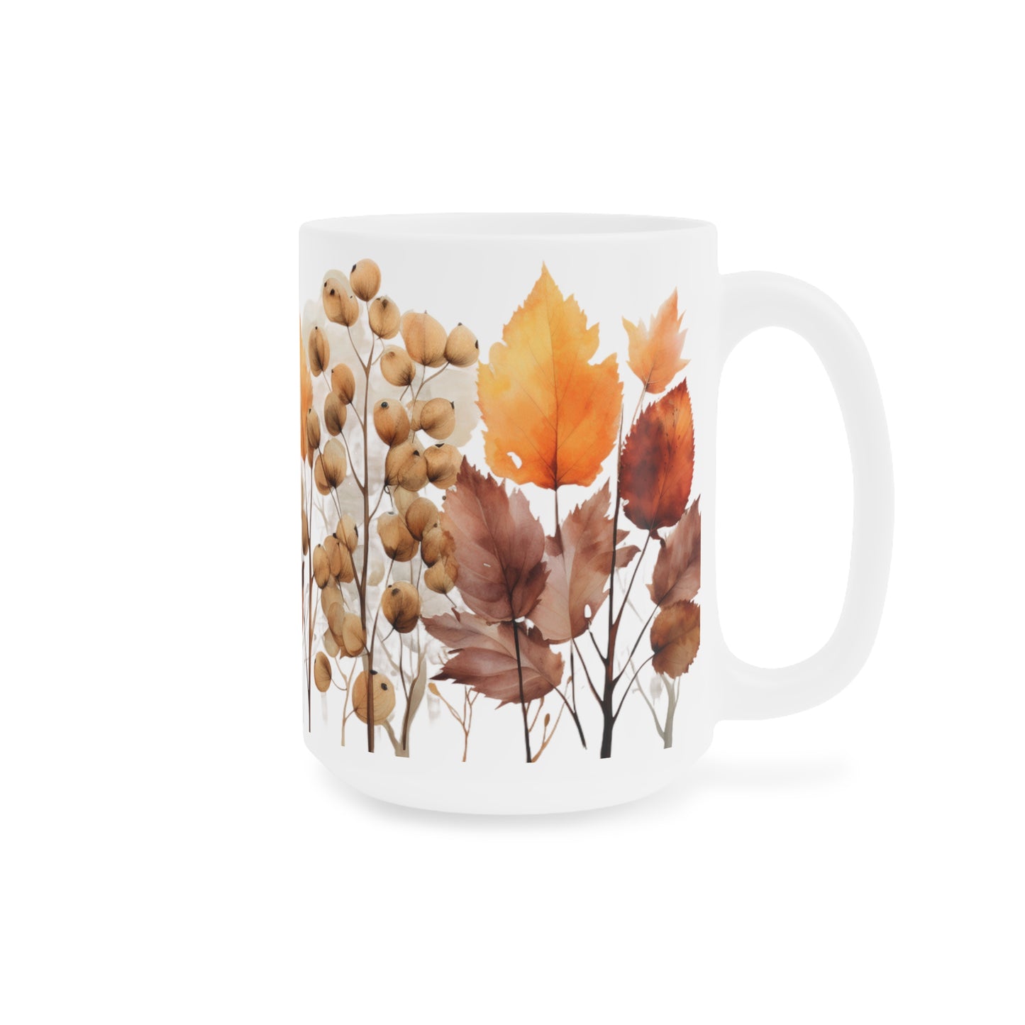 Autumn Turning #3 | Autumn Fall Coffee Mug | Rustic Fall Mug | Watercolor Fall Mug