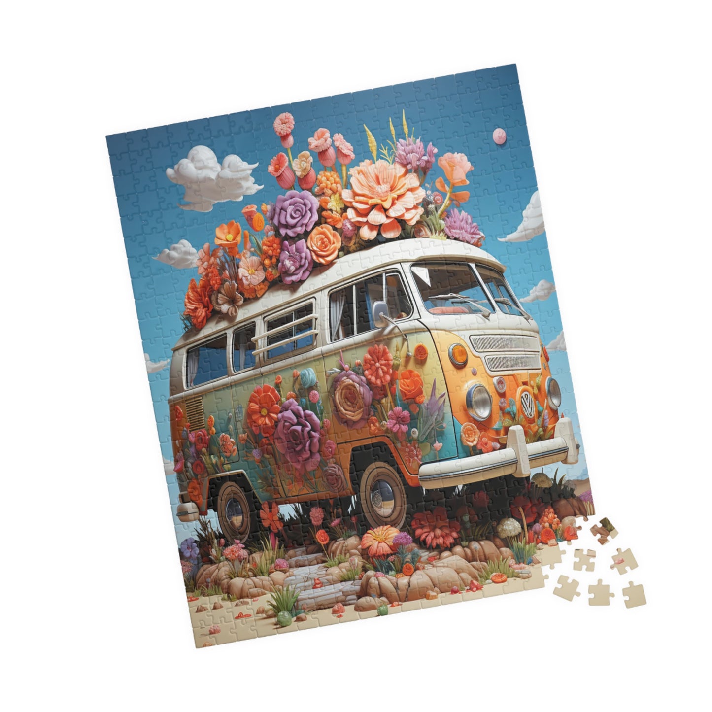 Flower Bonanza Bus puzzle | Boho Jigsaw Collection | 500-piece Puzzle | Boho | jigsaw puzzle | games