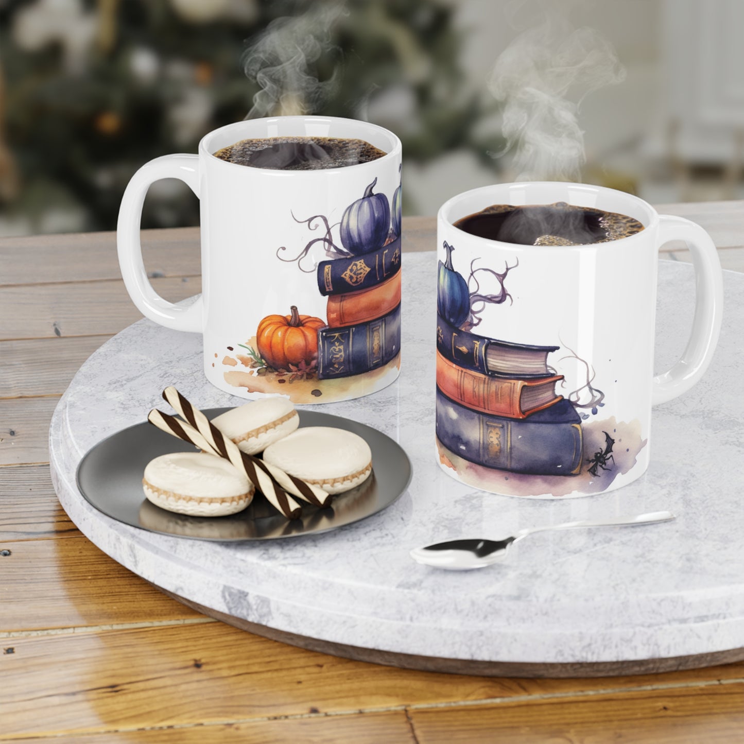 Halloween Spellbooks & Pumpkins Ceramic Mugs (11oz\15oz\20oz)