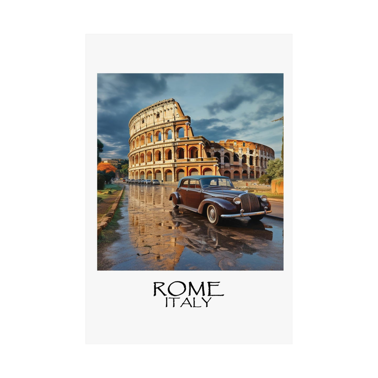 Travel unique poster | Colosseum, Rome, Italy | 1920s Art Deco Wall Art | Retro Wall Art