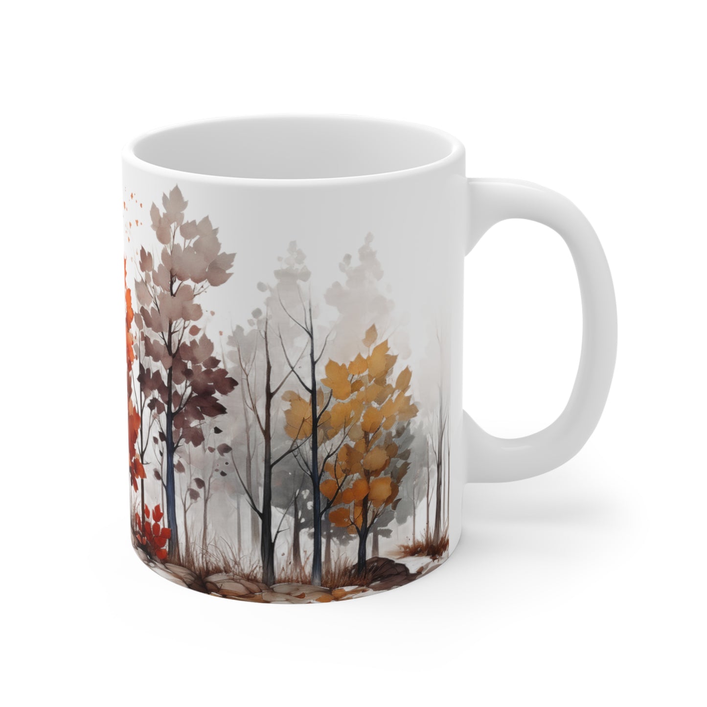 Autumn Turning #4 | Autumn Fall Coffee Mug | Rustic Fall Mug | Watercolor Fall Mug