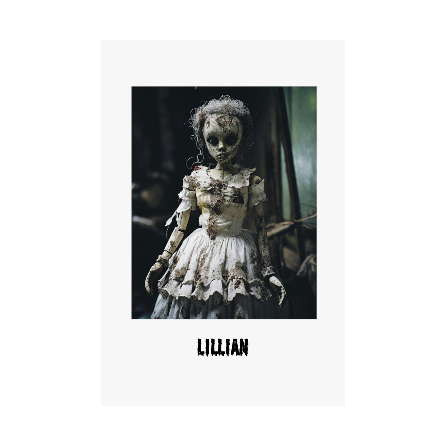 Halloween unique poster | Creepy Doll | Lillian | Halloween Wall Art