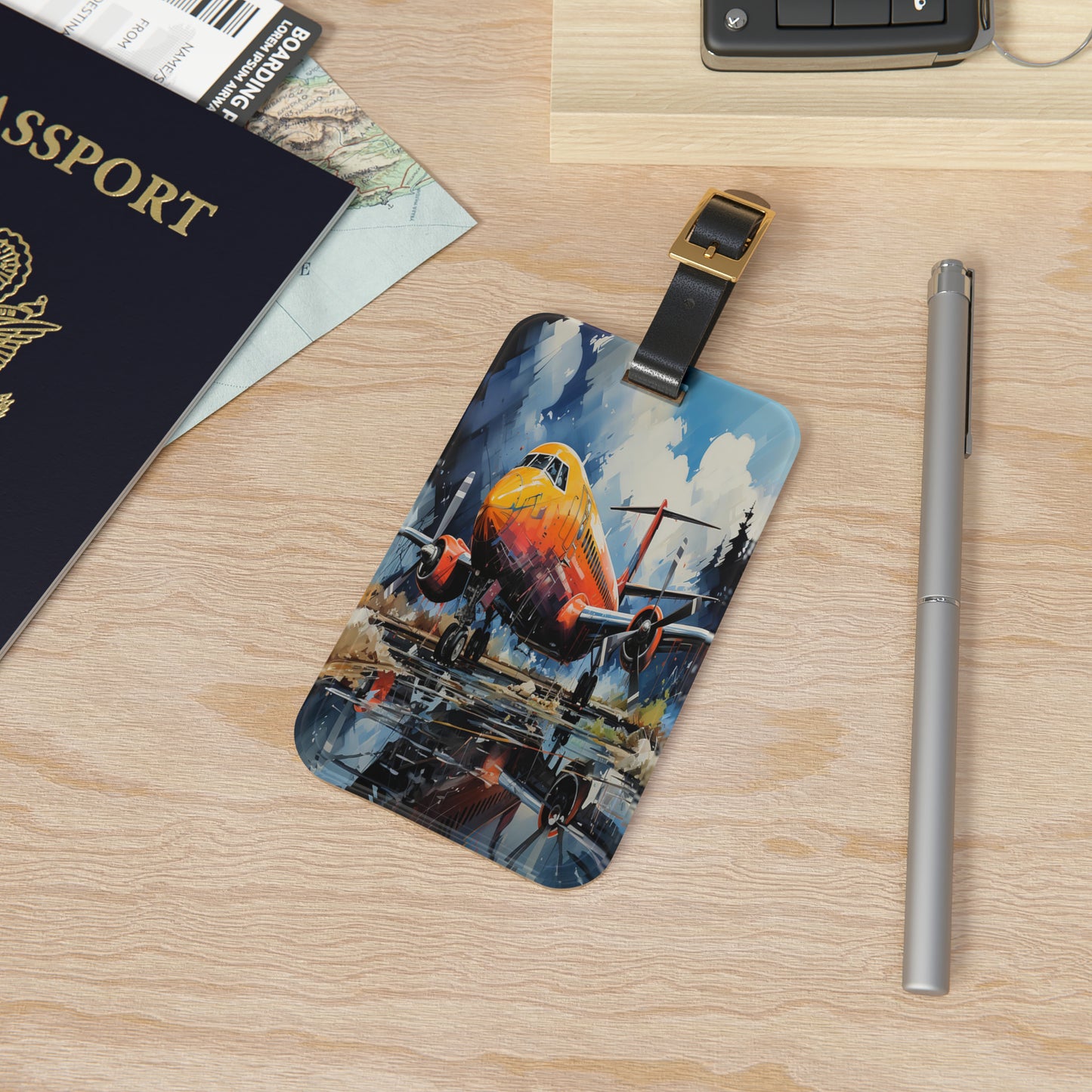 Aviator's Dream Luggage Tag | Artistic Journey Collection | Christmas Vacation | Luggage Tags | Travel Tags