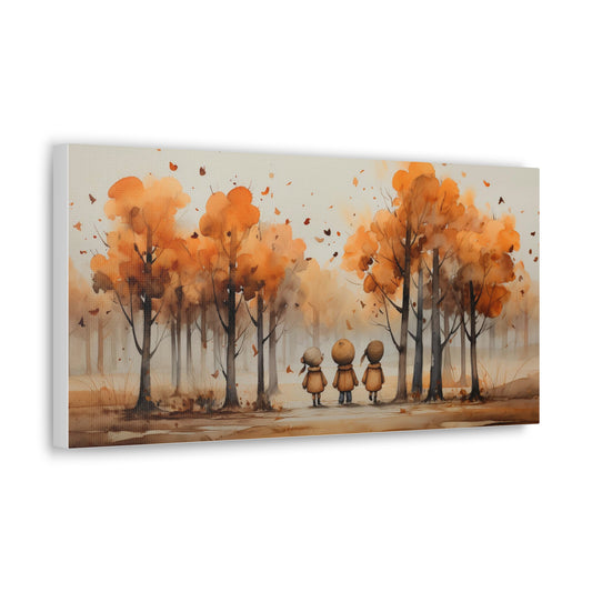 die Kinder  | Autumn Wall Art Canvas | Rustic Fall Print | Watercolor Wall Art | Fall Decor