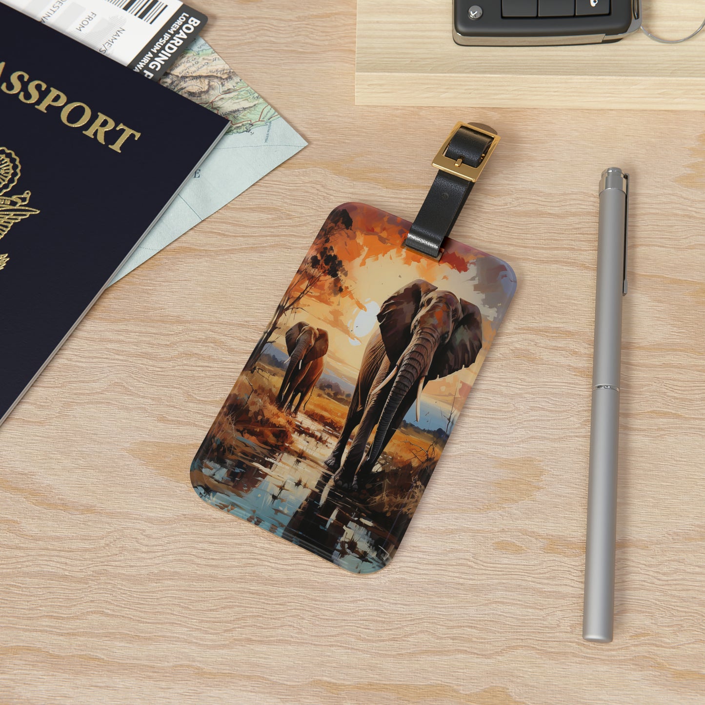 Elephant Elegance Luggage Tag | Artistic Journey Collection | Christmas Vacation | Luggage Tags | Travel Tags