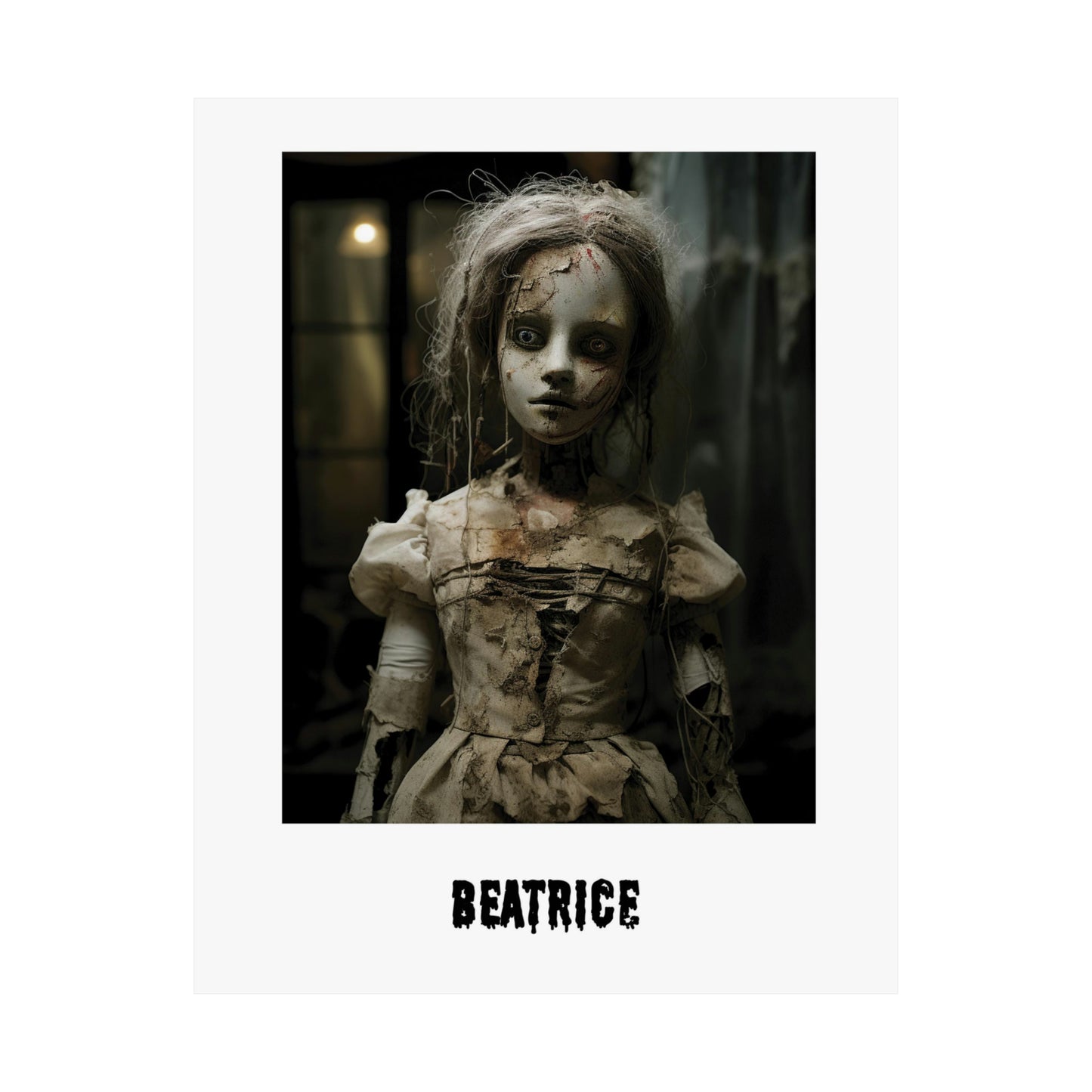 Halloween unique poster | Creepy Doll | Beatrice | Halloween Wall Art