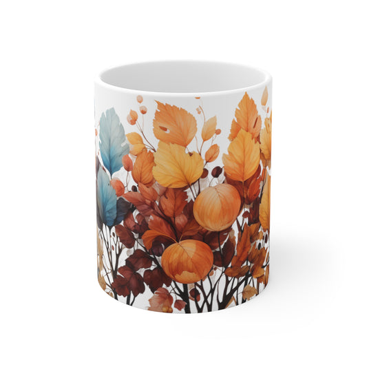Changing of the Colors #3 | Autumn Fall Coffee Mug | Rustic Fall Mug | Watercolor Fall Mug