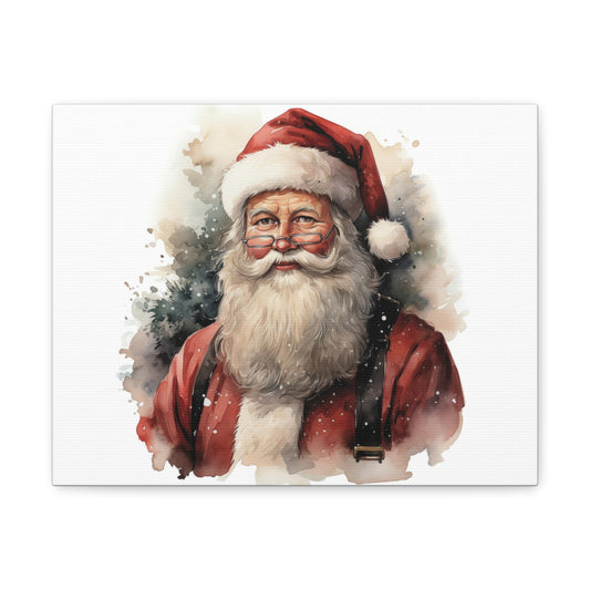 Gentle Gaze | Santa's Canvas Chronicles | Holiday decor | Christmas Wall Art | Retro Art | Christmas