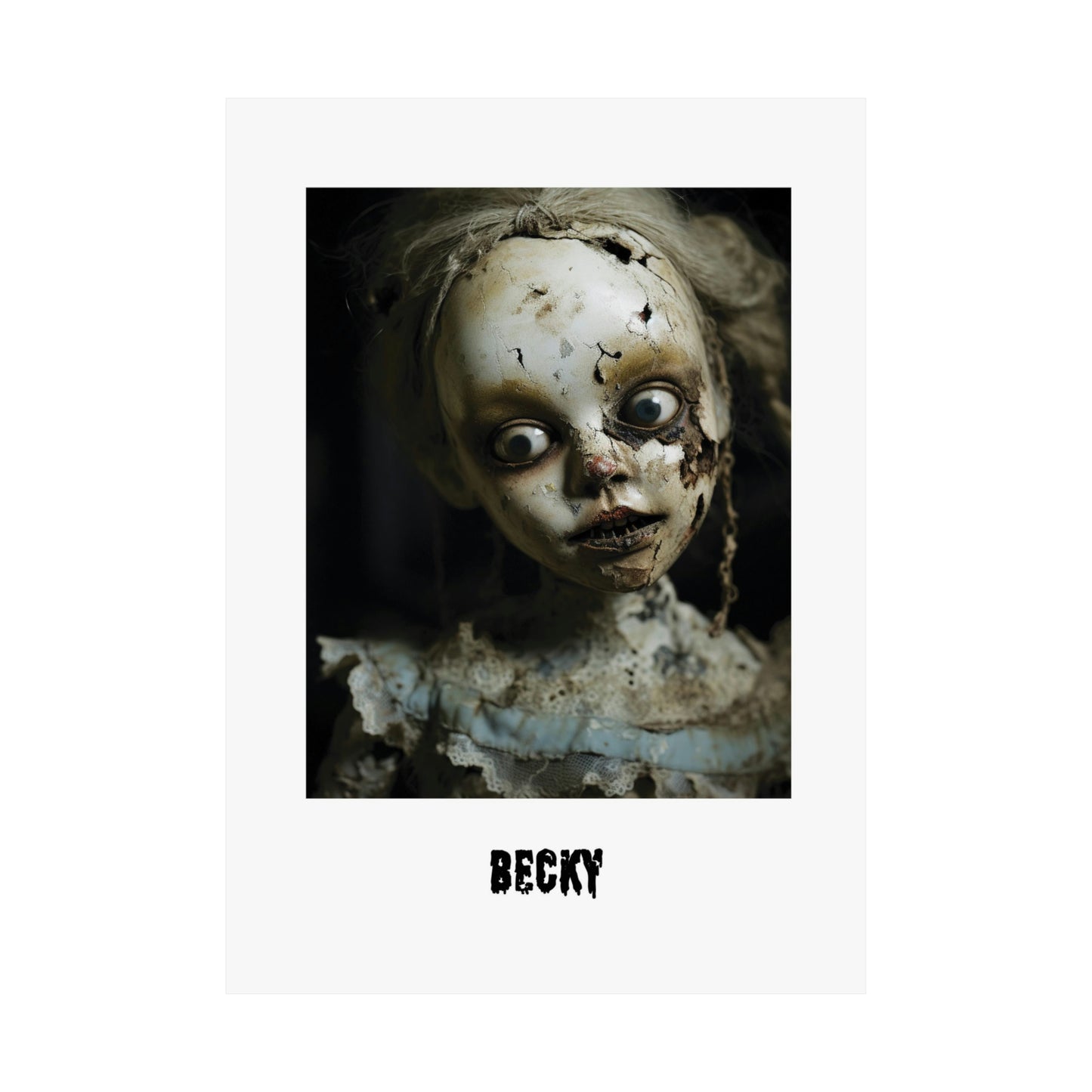 Halloween unique poster | Creepy Doll | Becky | Halloween Wall Art