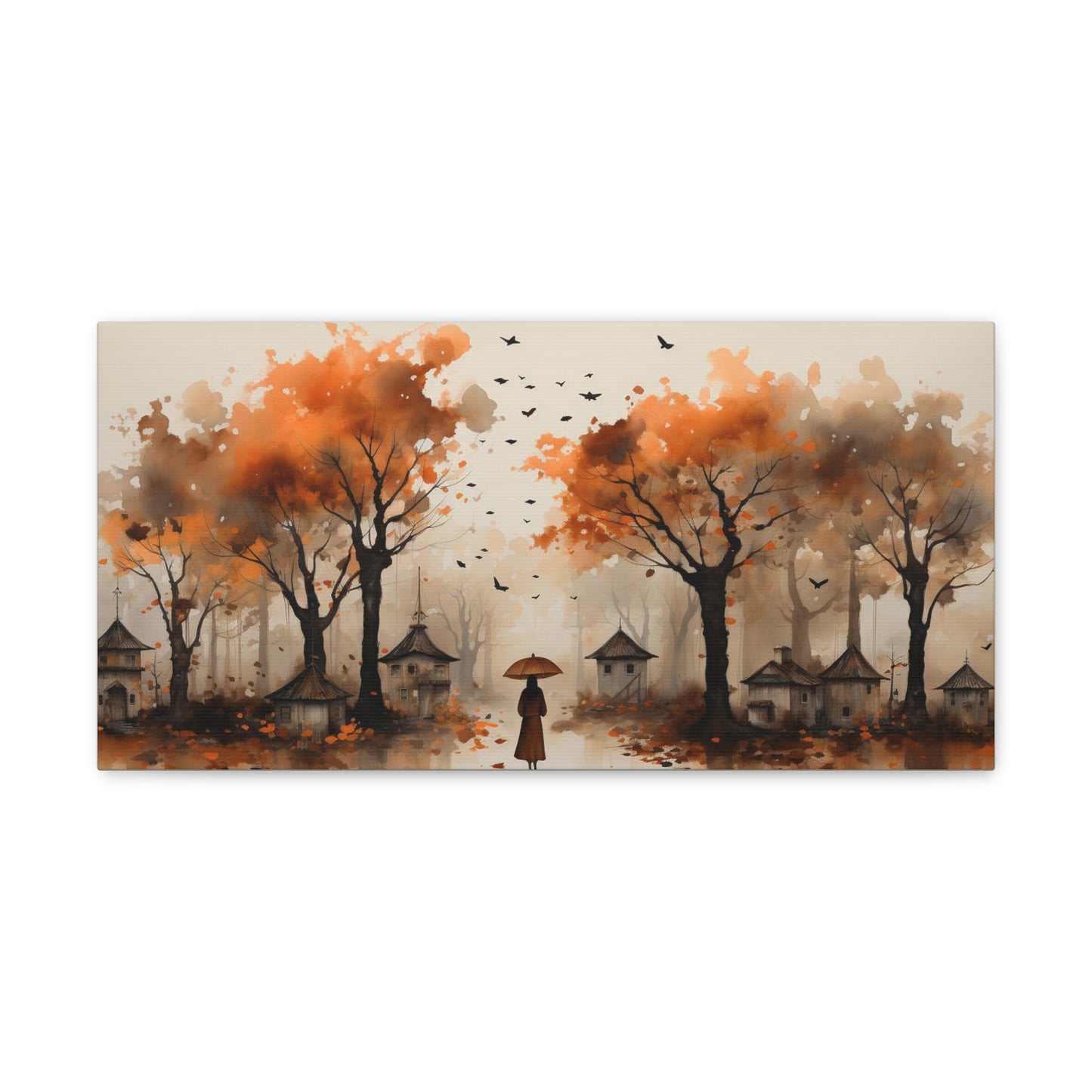 Strength | Autumn Wall Art Canvas | Rustic Fall Print | Watercolor Wall Art | Fall Decor