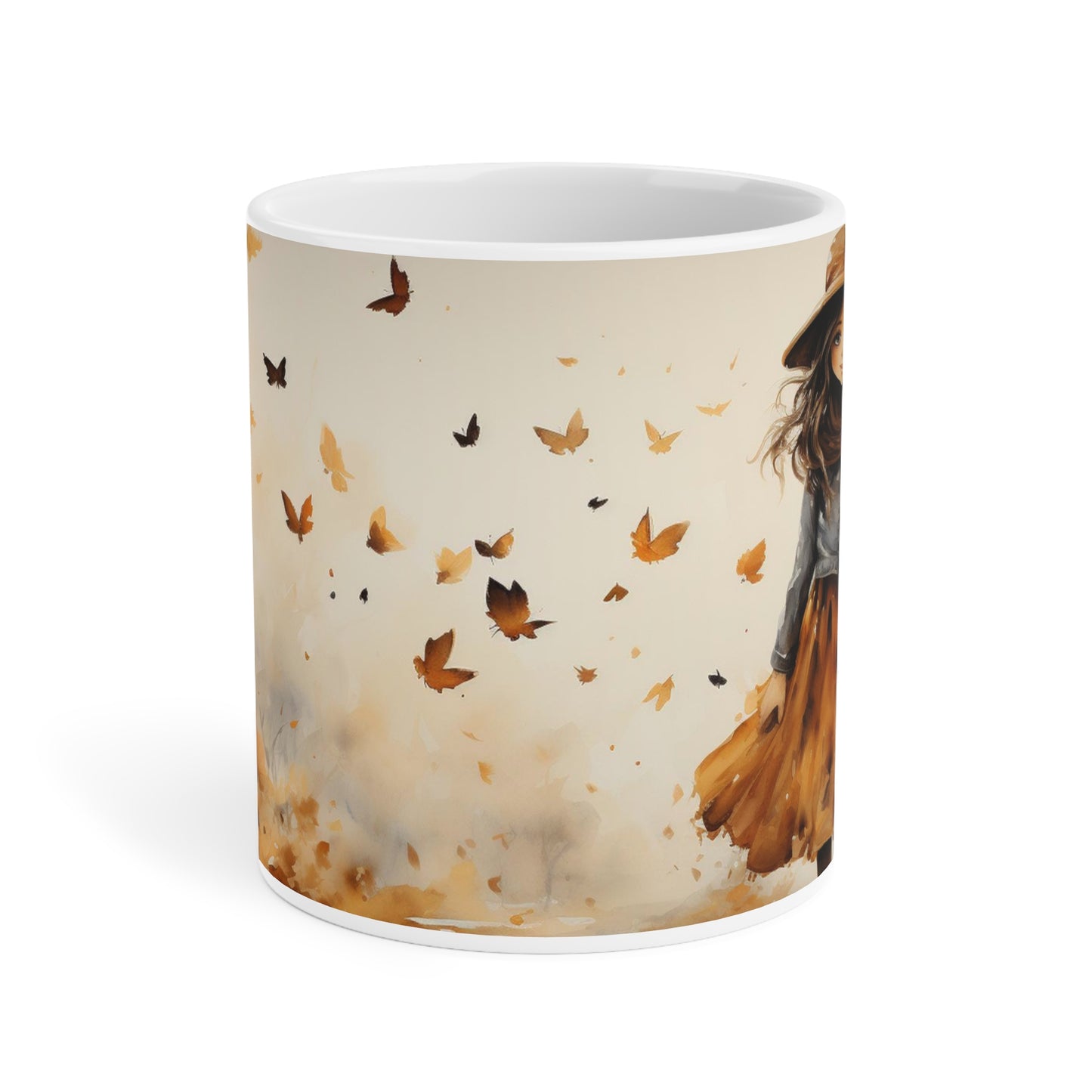Sweet Girl | Autumn Fall Coffee Mug | Rustic Fall Mug | Watercolor Fall Mug