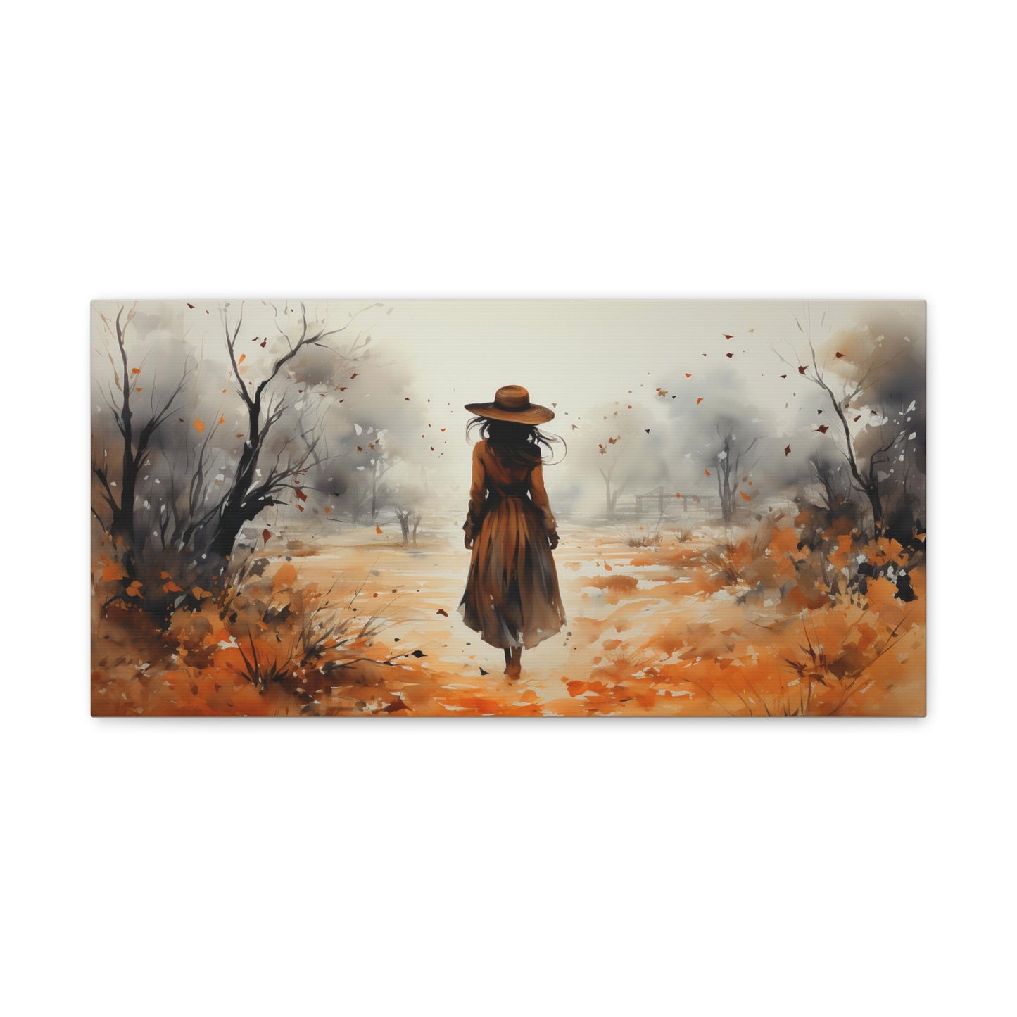 Solo  | Autumn Wall Art Canvas | Rustic Fall Print | Watercolor Wall Art | Fall Decor