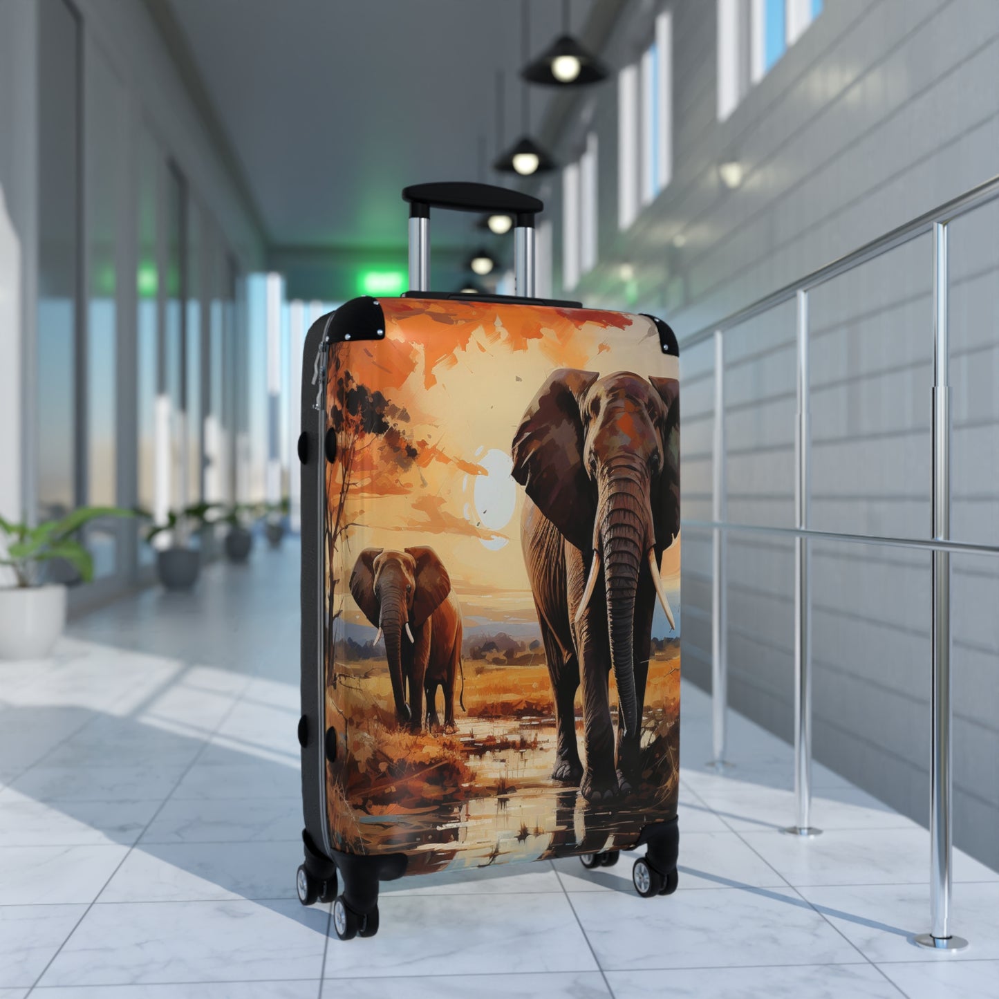 Elephant Elegance Luggage | African Safari Collection | Christmas Vacation | Travel Luggage | Suitcases