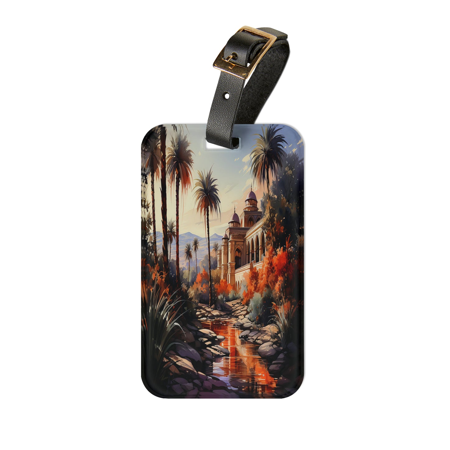 Egyptian Oasis Luggage Tag | Artistic Journey Collection | Christmas Vacation | Luggage Tags | Travel Tags