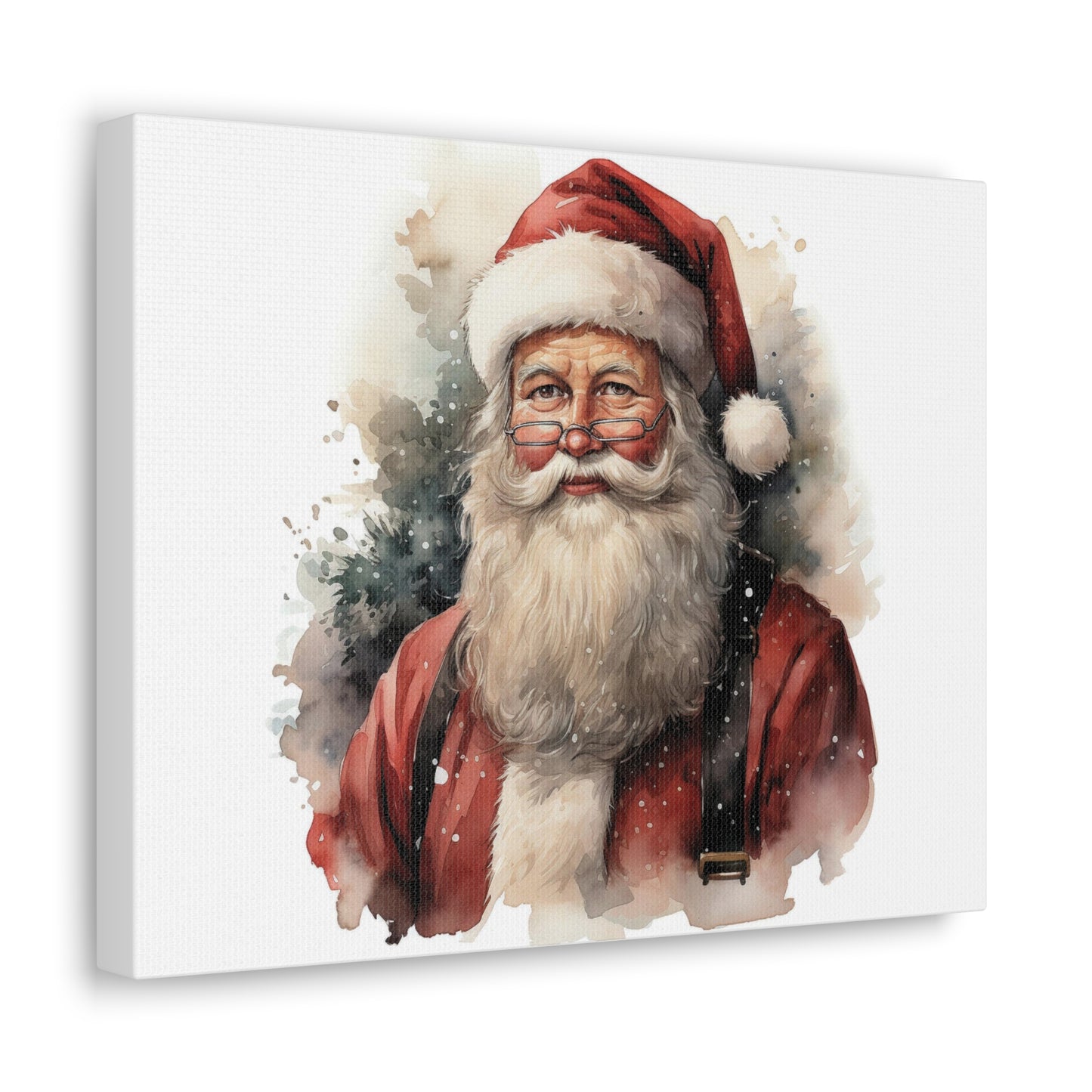 Gentle Gaze | Santa's Canvas Chronicles | Holiday decor | Christmas Wall Art | Retro Art | Christmas