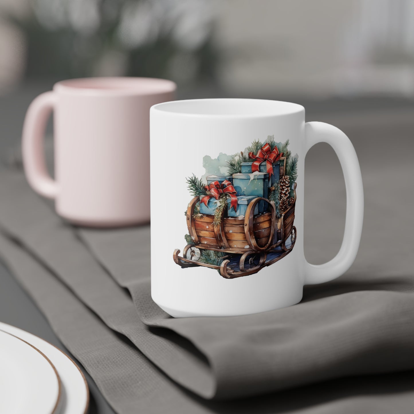 Sleigh full of Toys | Christmas Coffee Mugs | Coffee Ceramic Mugs (11oz\15oz\20oz) | Coffee Mugs