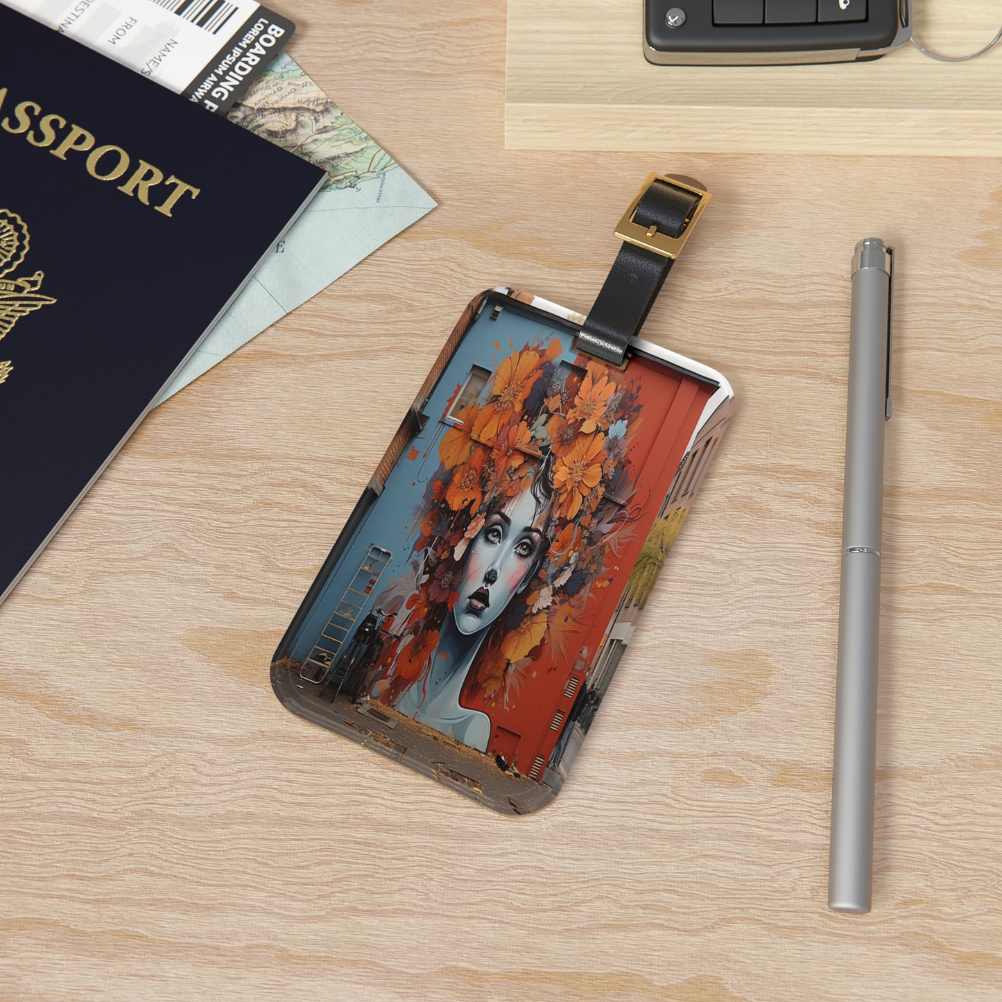 Graffiti Wanderer Luggage Tag | Artistic Journey Collection | Christmas Vacation | Luggage Tags | Travel Tags