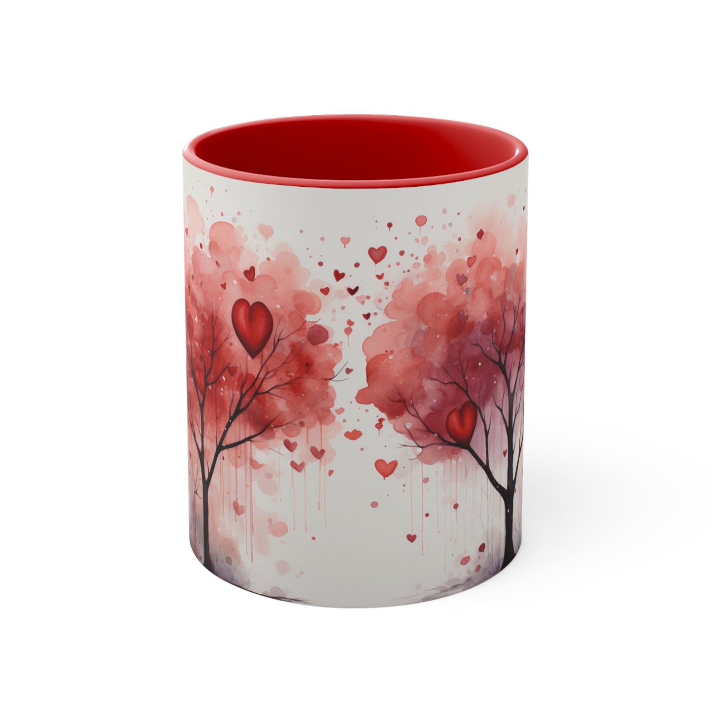 Budding Romance mug, Valentine's Day, Accent Coffee Mug, 11oz mug, valentines gift, gift for her, be mine, heart mug, love you, couples
