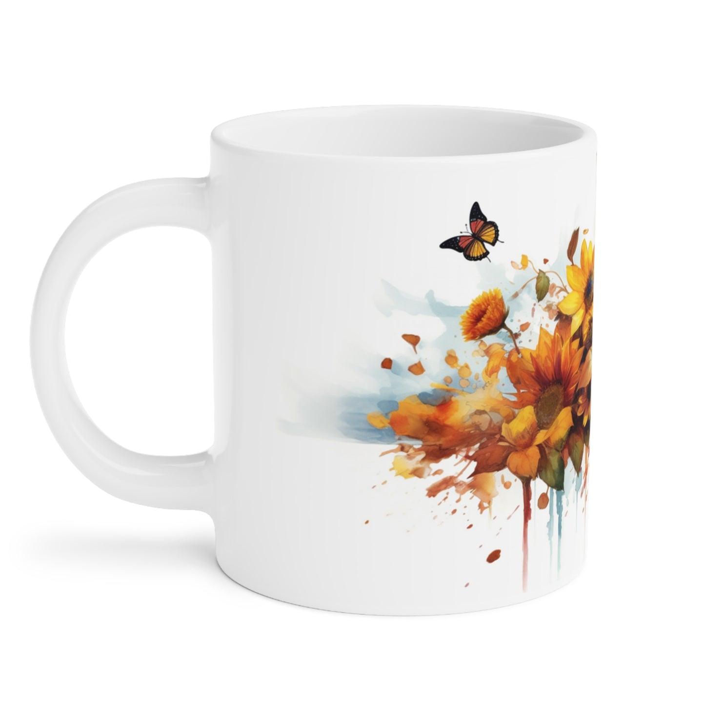 Sunflowers & Butterflies Ceramic Mugs (11oz\15oz\20oz)