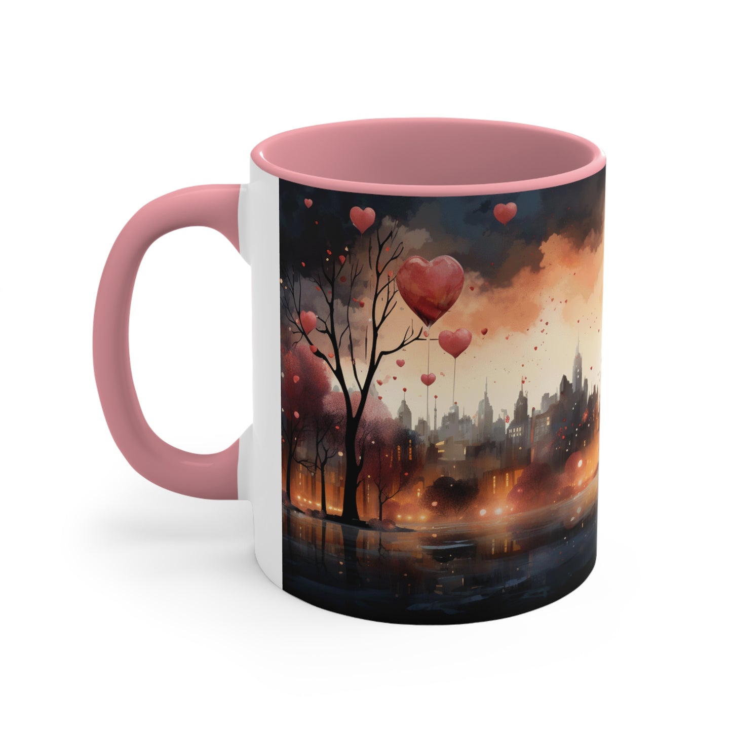 Enchanted Evening mug, Valentine's Day, Accent Coffee Mug, 11oz mug, valentines gift, gift for her, be mine, heart mug, love you, couples