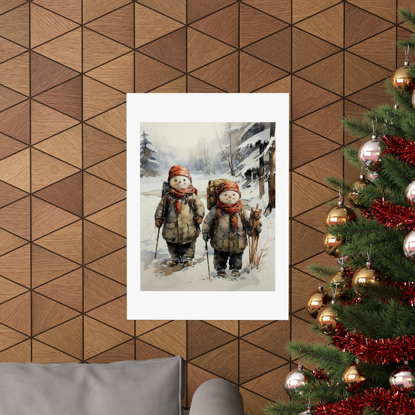 North Pole Nomads | Christmas Travel Wall Art | Retro Wall Art | Travel Santa