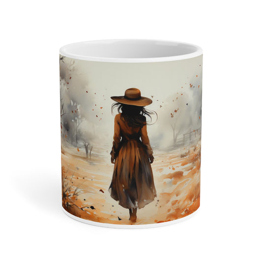 Solo | Autumn Fall Coffee Mug | Rustic Fall Mug | Watercolor Fall Mug