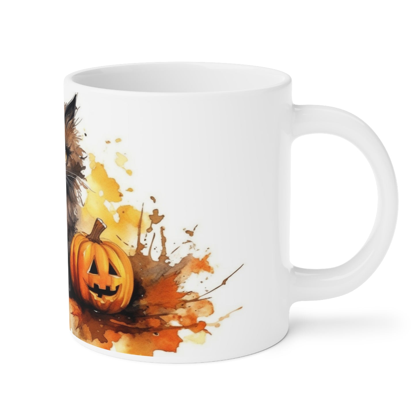 Halloween Cat with Pumpkins Ceramic Mugs (11oz\15oz\20oz)