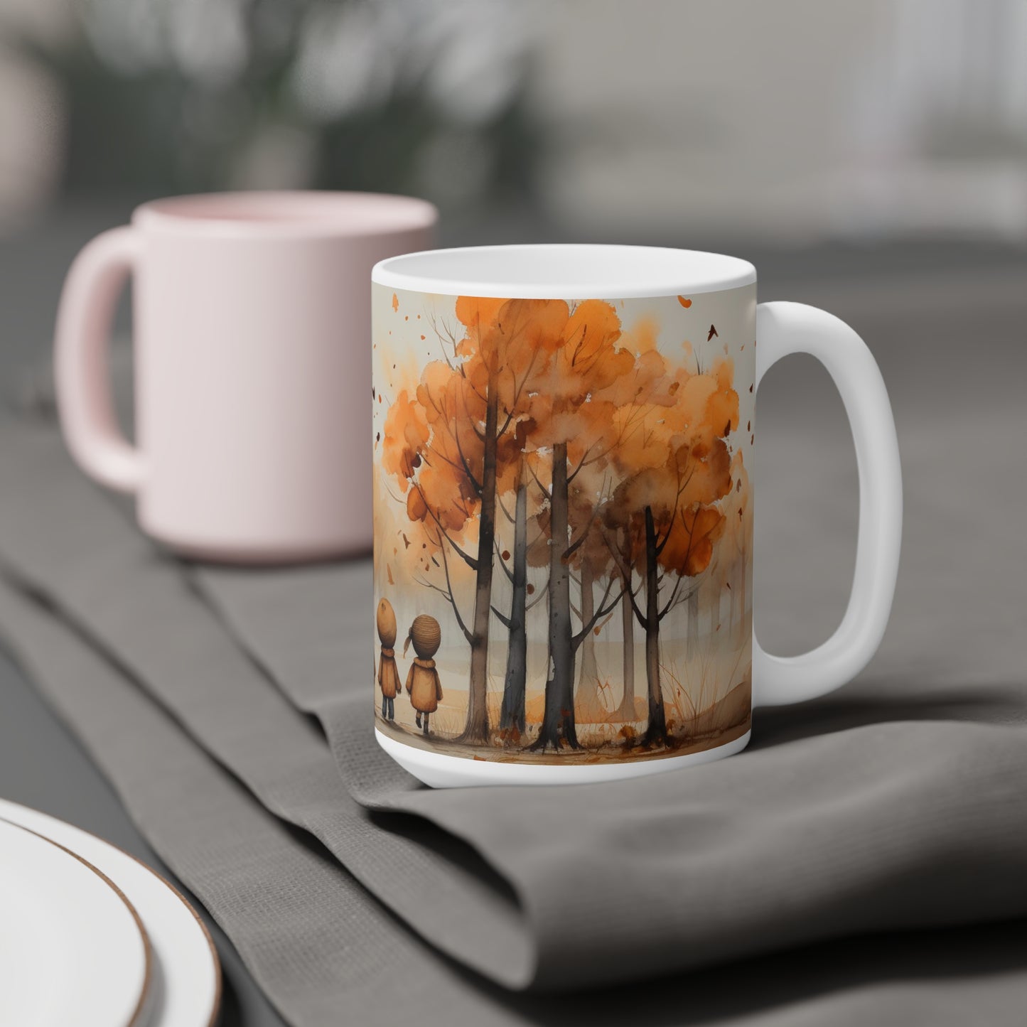 die Kinder | Autumn Fall Coffee Mug | Rustic Fall Mug | Watercolor Fall Mug