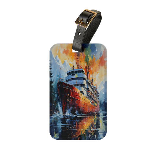 Cruise Elegance Luggage Tag | Artistic Journey Collection | Christmas Vacation | Luggage Tags | Travel Tags
