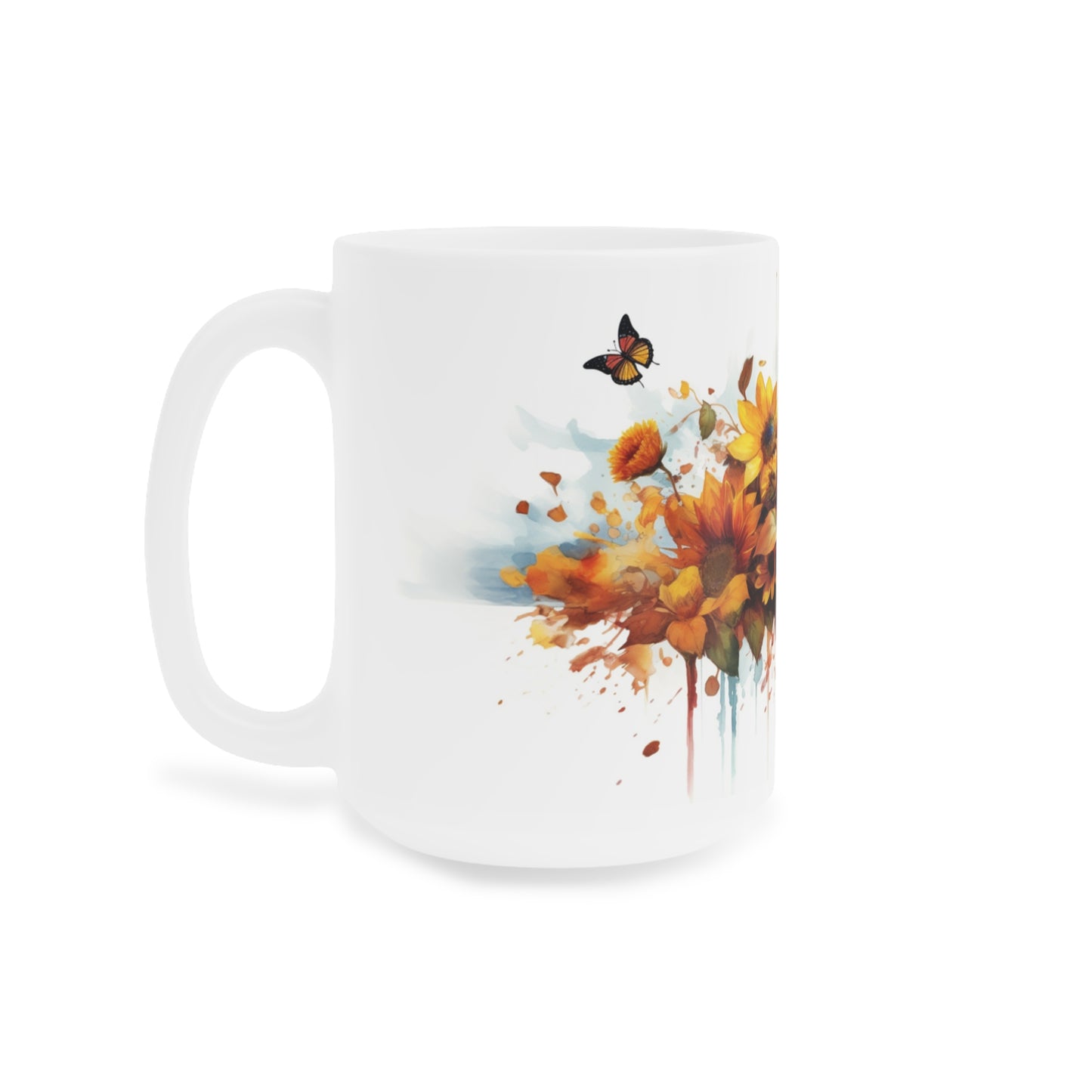 Sunflowers & Butterflies Ceramic Mugs (11oz\15oz\20oz)