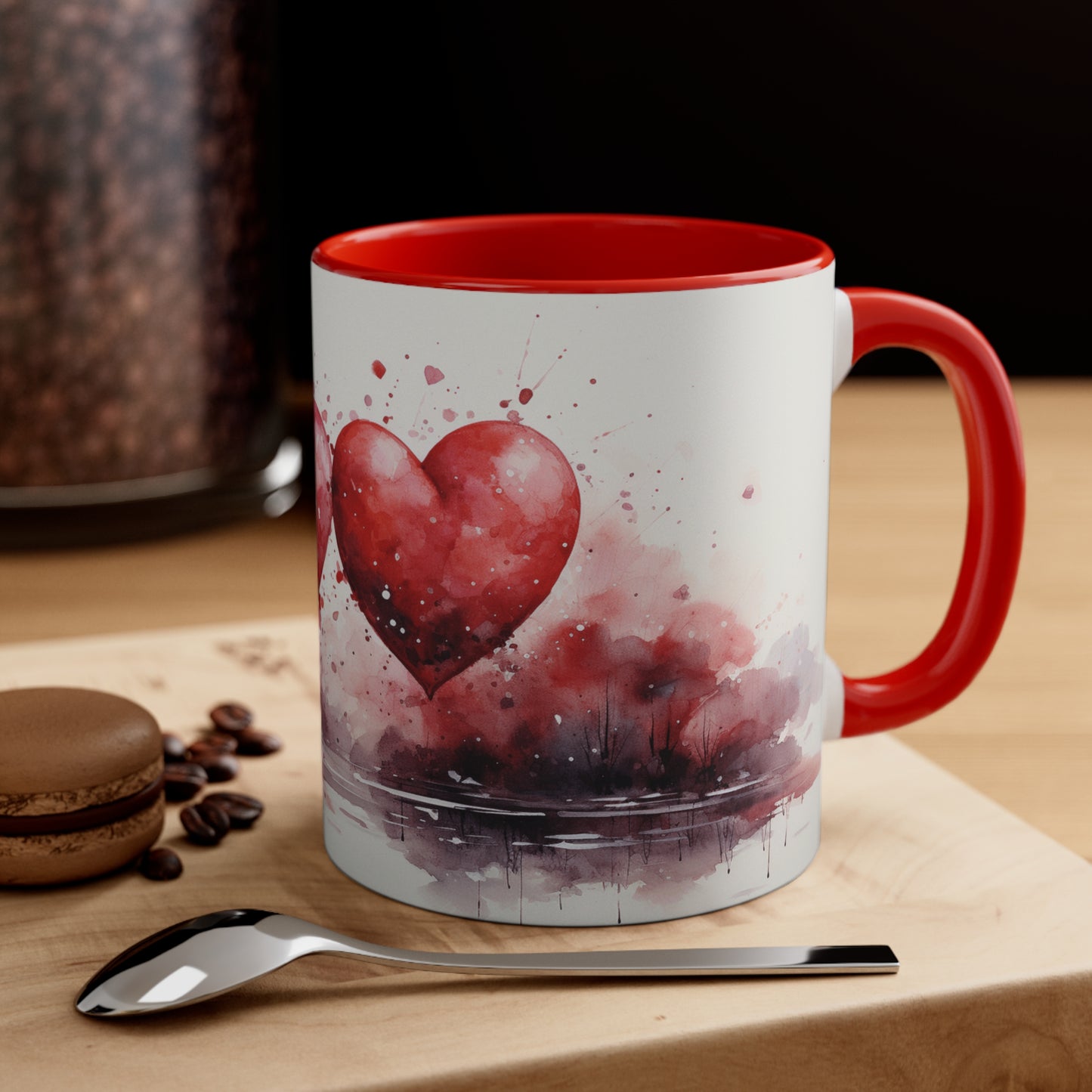 Heart's Desire mug, Valentine's Day, Accent Coffee Mug, 11oz mug, valentines gift, gift for her, be mine, heart mug, love you, couples