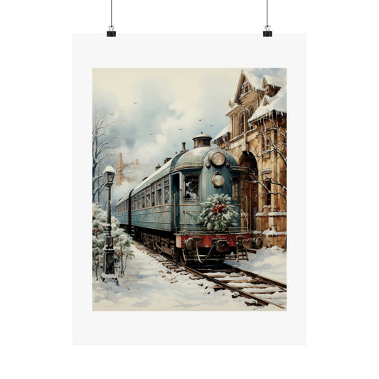 Festive Fare | Christmas Travel Wall Art | Retro Wall Art | Travel Santa