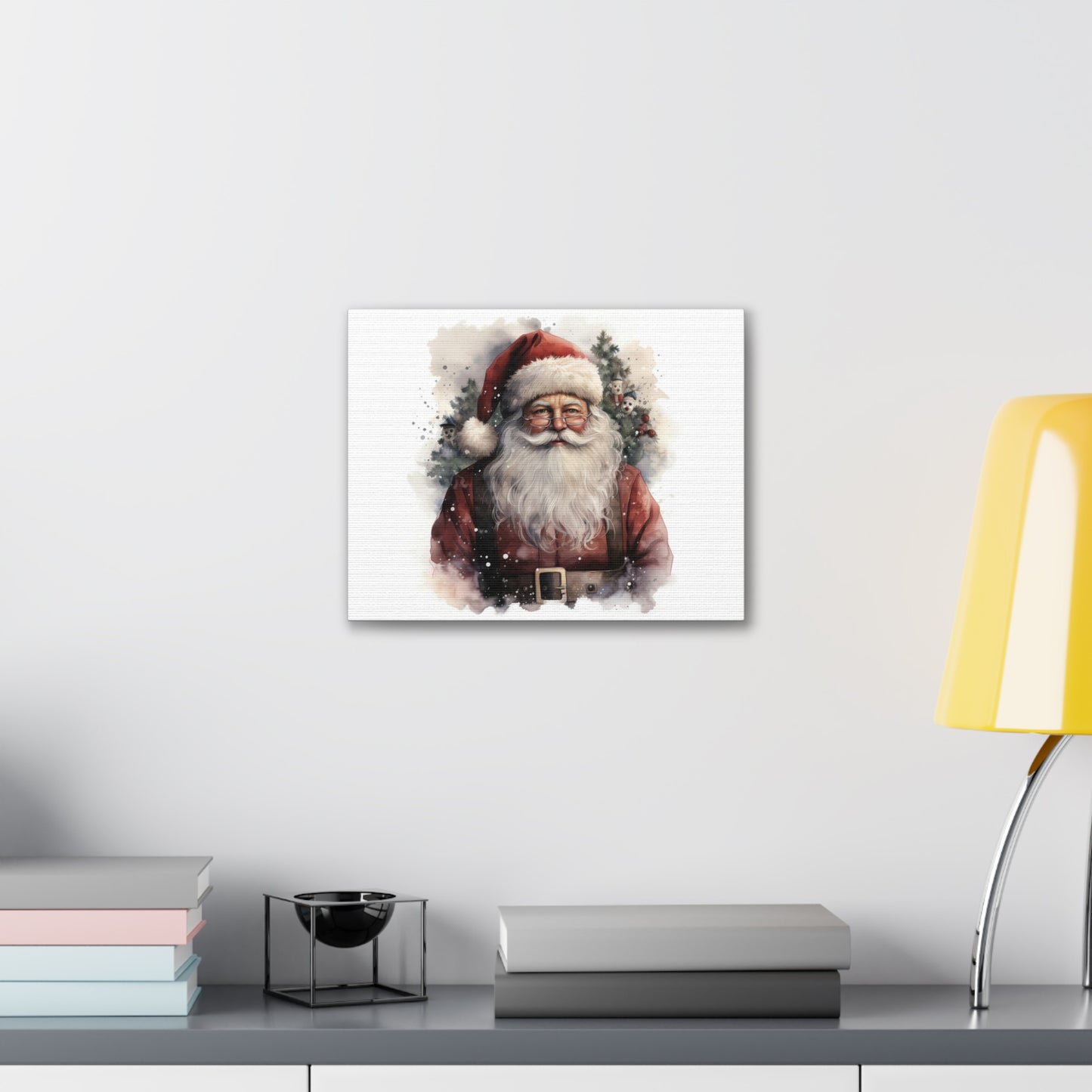 Gift Giver's Grin | Santa's Canvas Chronicles | Holiday decor | Christmas Wall Art | Retro Art | Christmas