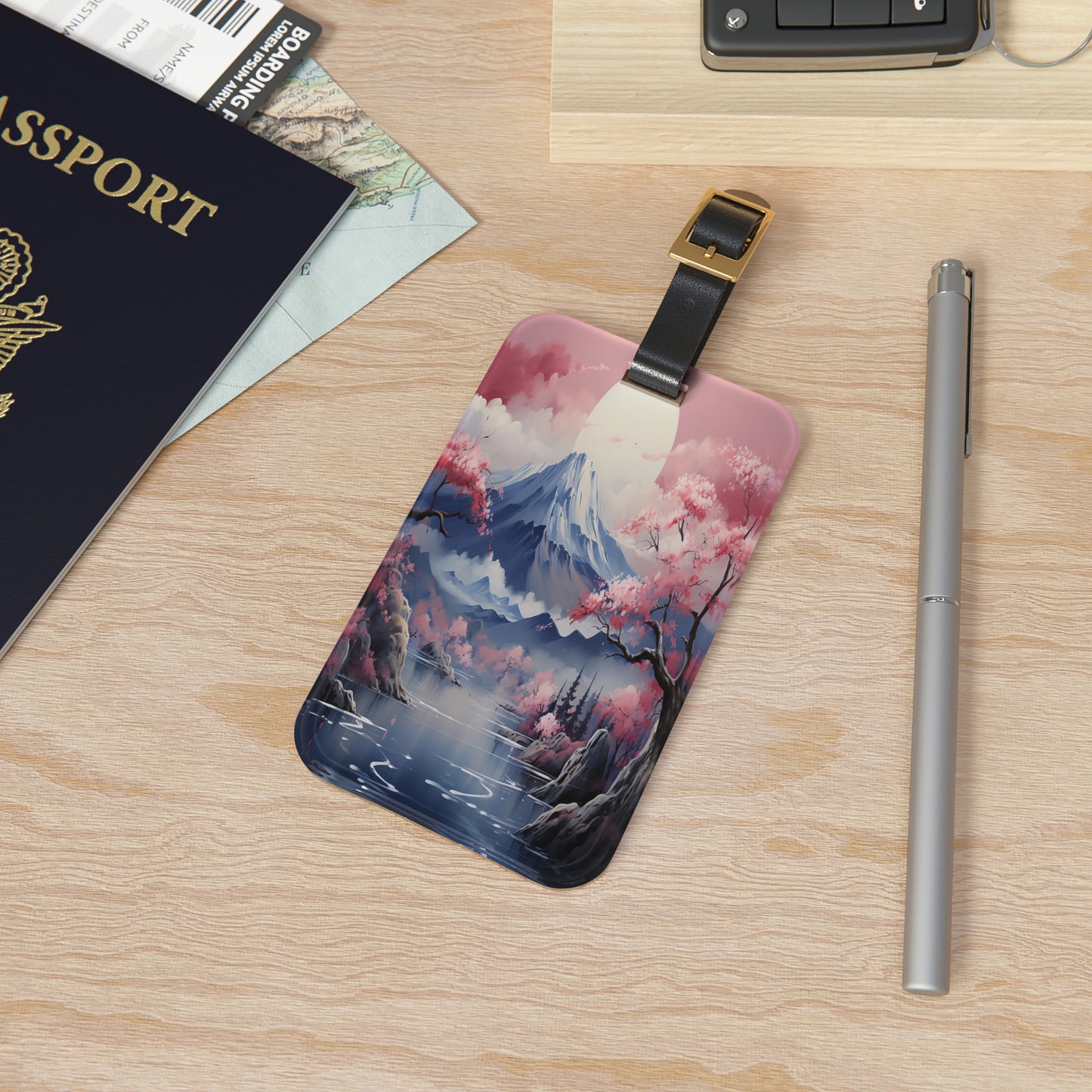 Sakura Serenity Luggage Tag | Artistic Journey Collection | Christmas Vacation | Luggage Tags | Travel Tags