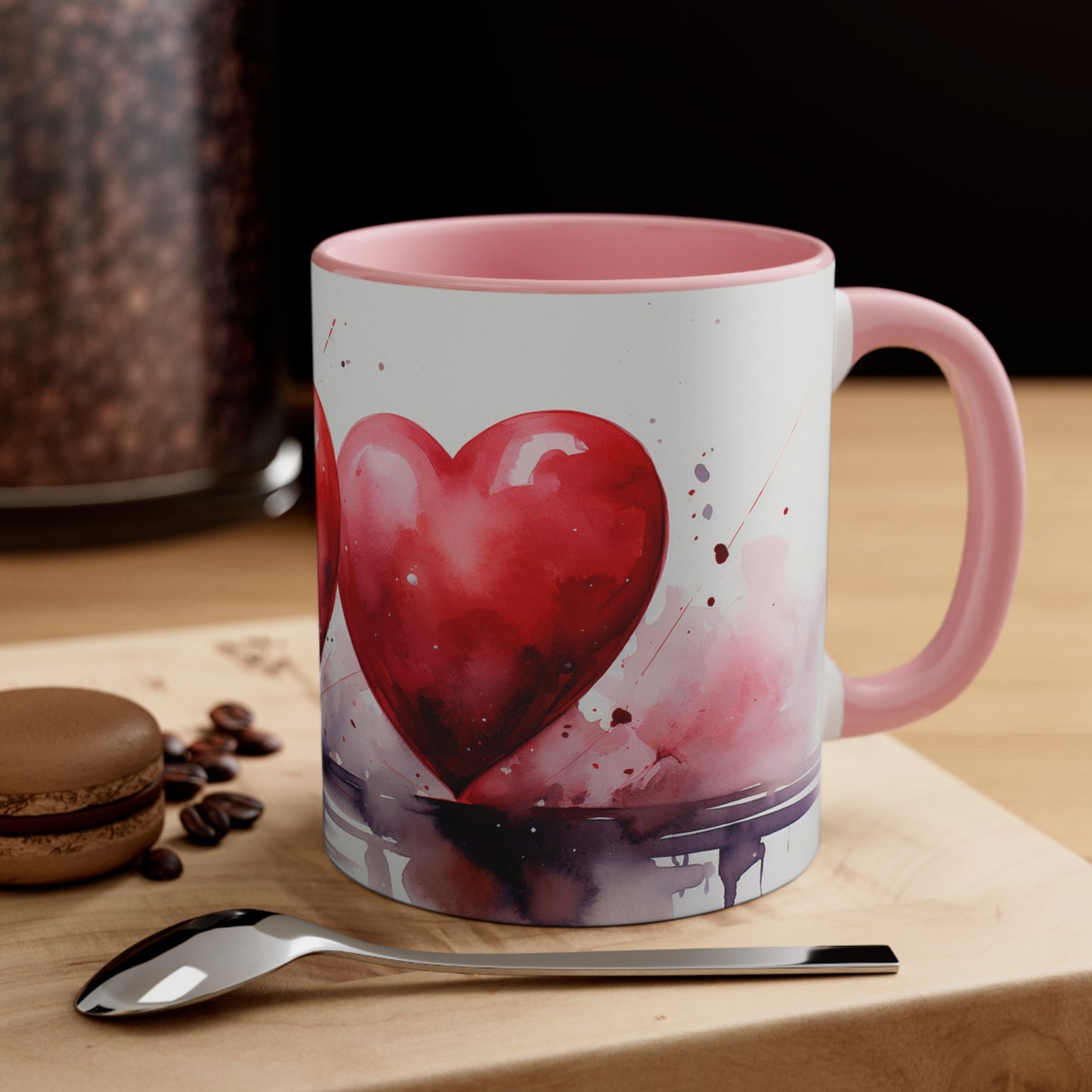 Sweetheart Swirl mug, Valentine's Day, Accent Coffee Mug, 11oz mug, valentines gift, gift for her, be mine, heart mug, love you, sweetheart