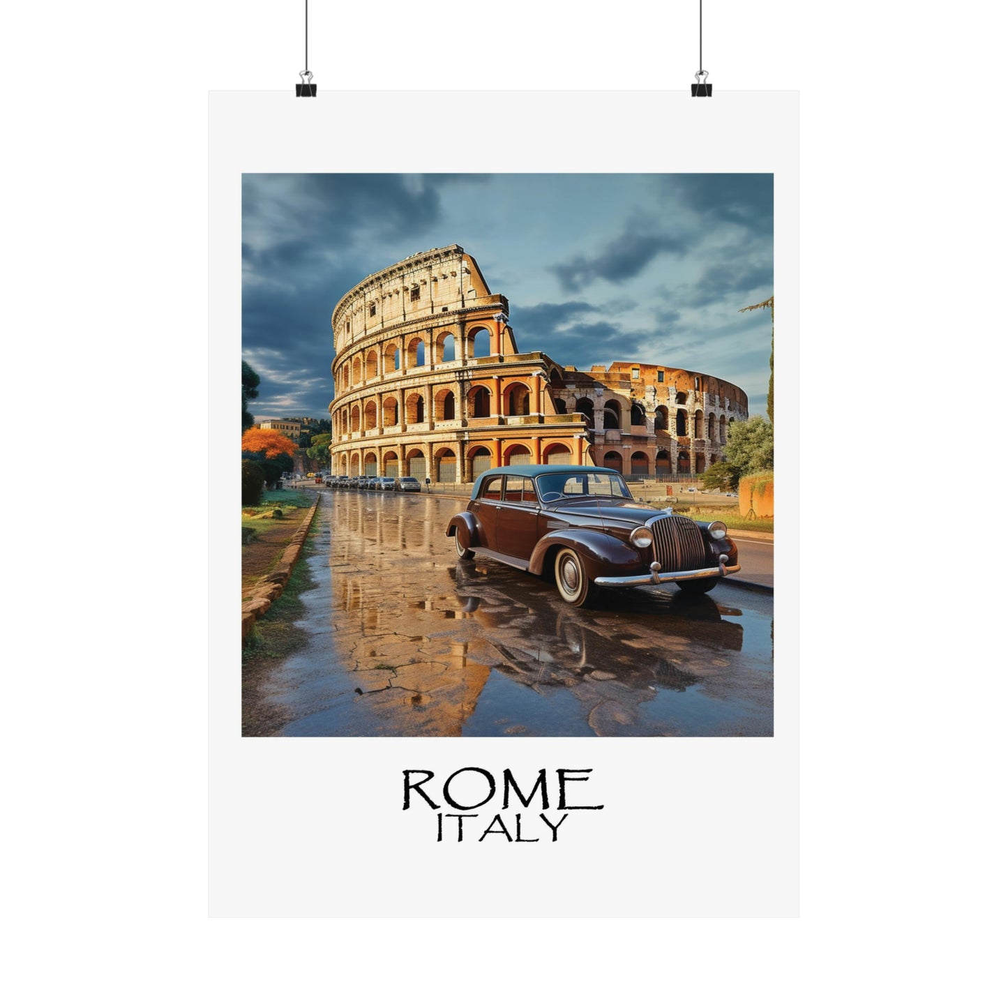 Travel unique poster | Colosseum, Rome, Italy | 1920s Art Deco Wall Art | Retro Wall Art