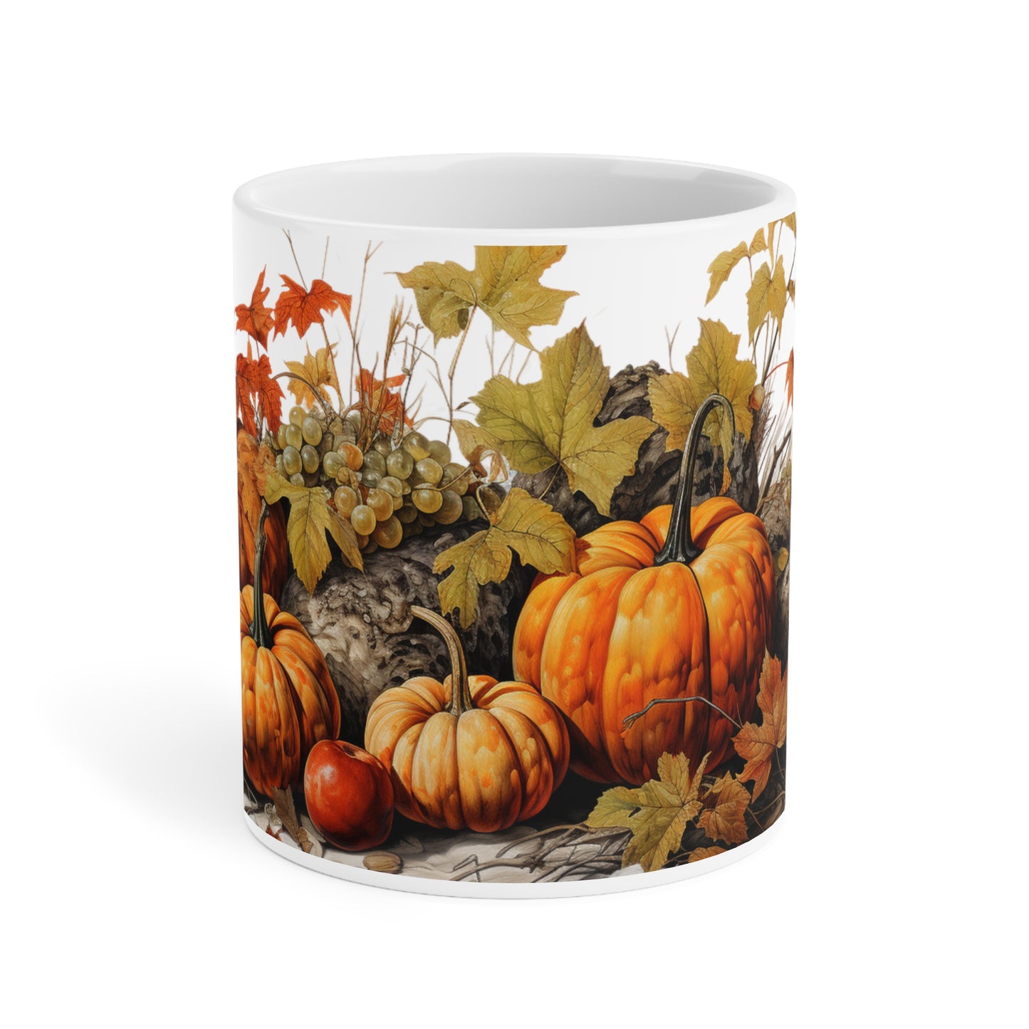 Pumpkin Harvest #2 | Autumn Fall Coffee Mug | Rustic Fall Mug | Watercolor Fall Mug
