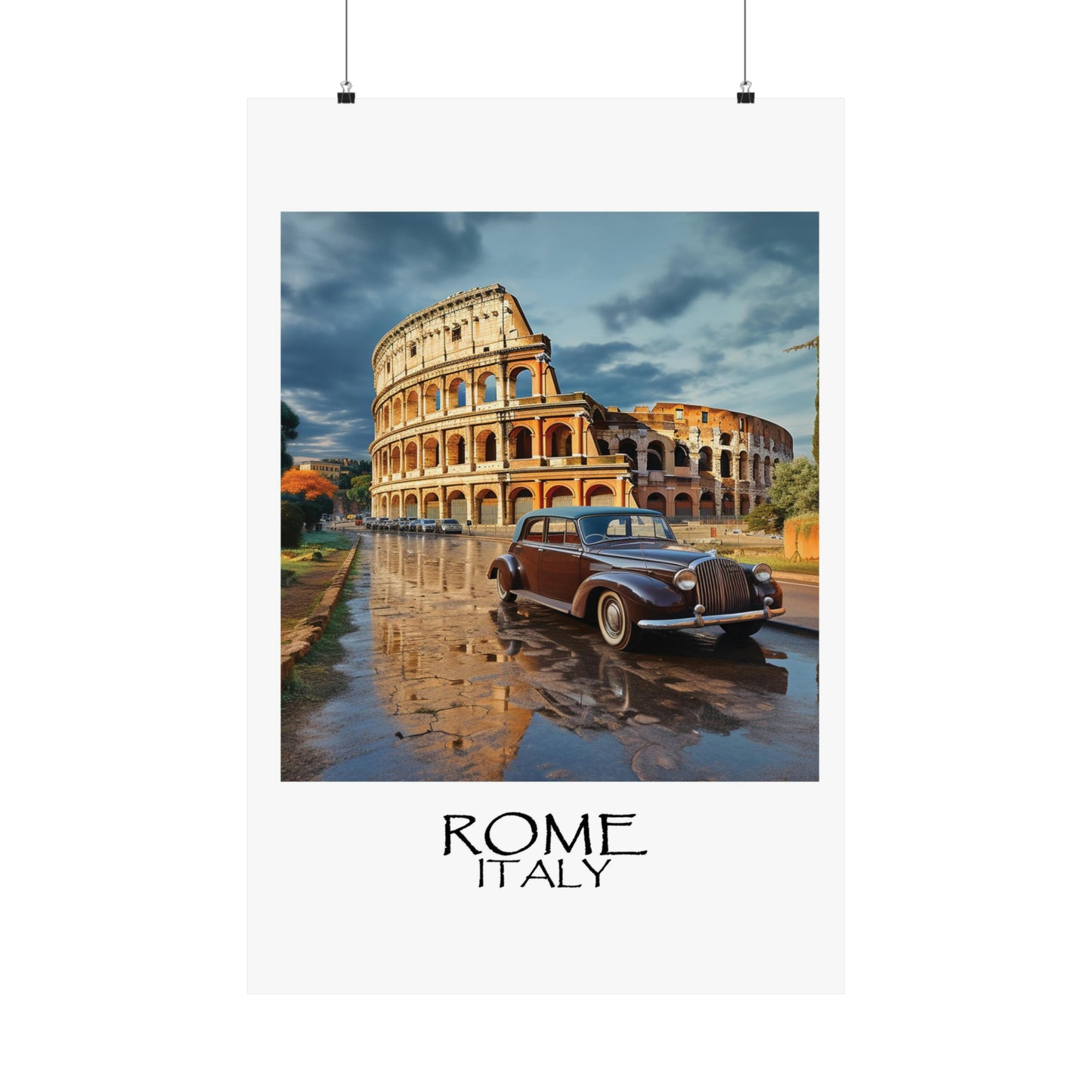 Travel unique poster | Colosseum, Rome, Italy | 1920s Art Deco Wall Art | Retro Wall Art