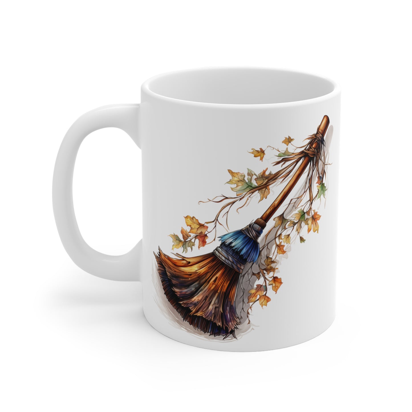 Halloween Autumn Witch's Broom Ceramic Mugs (11oz\15oz\20oz)