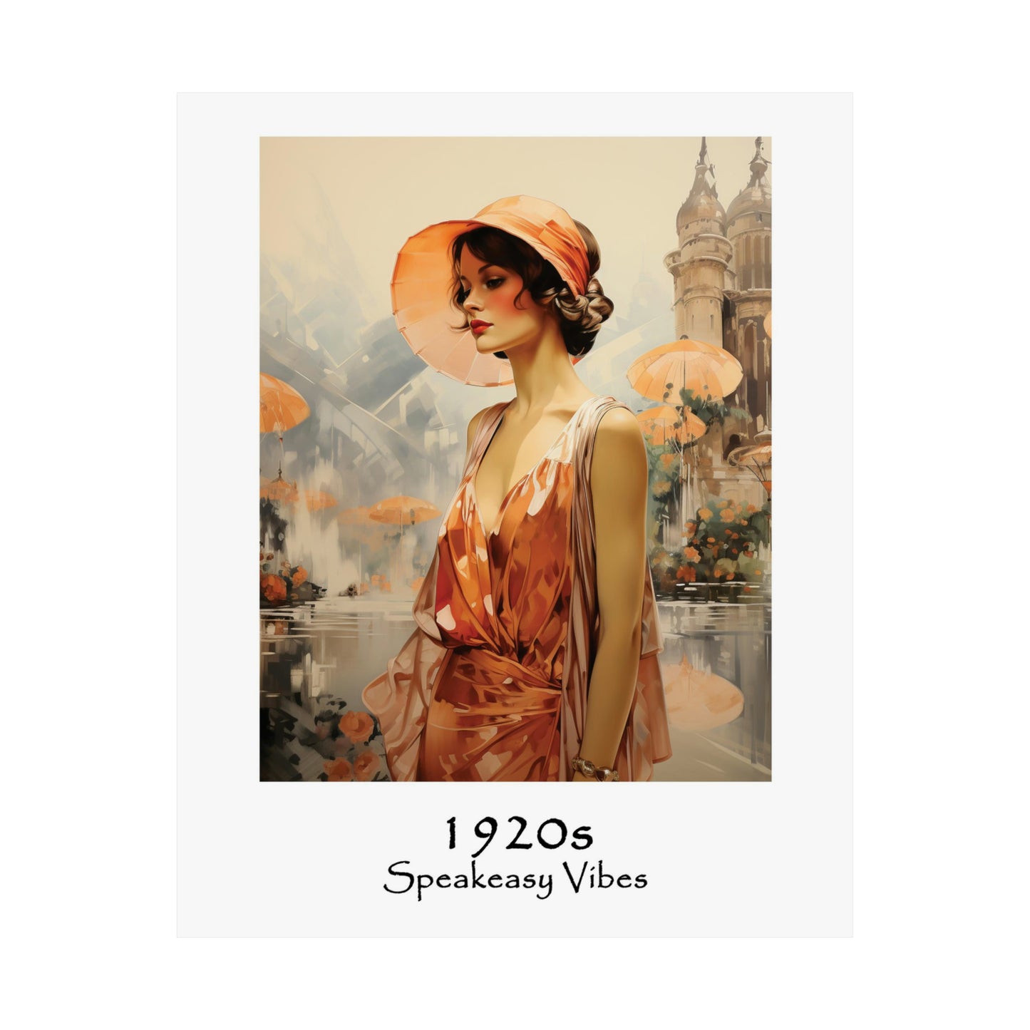 Unique Travel poster | Speakeasy Vibes | 1920s Girl |1920s Art Deco Wall Art | Retro Wall Art