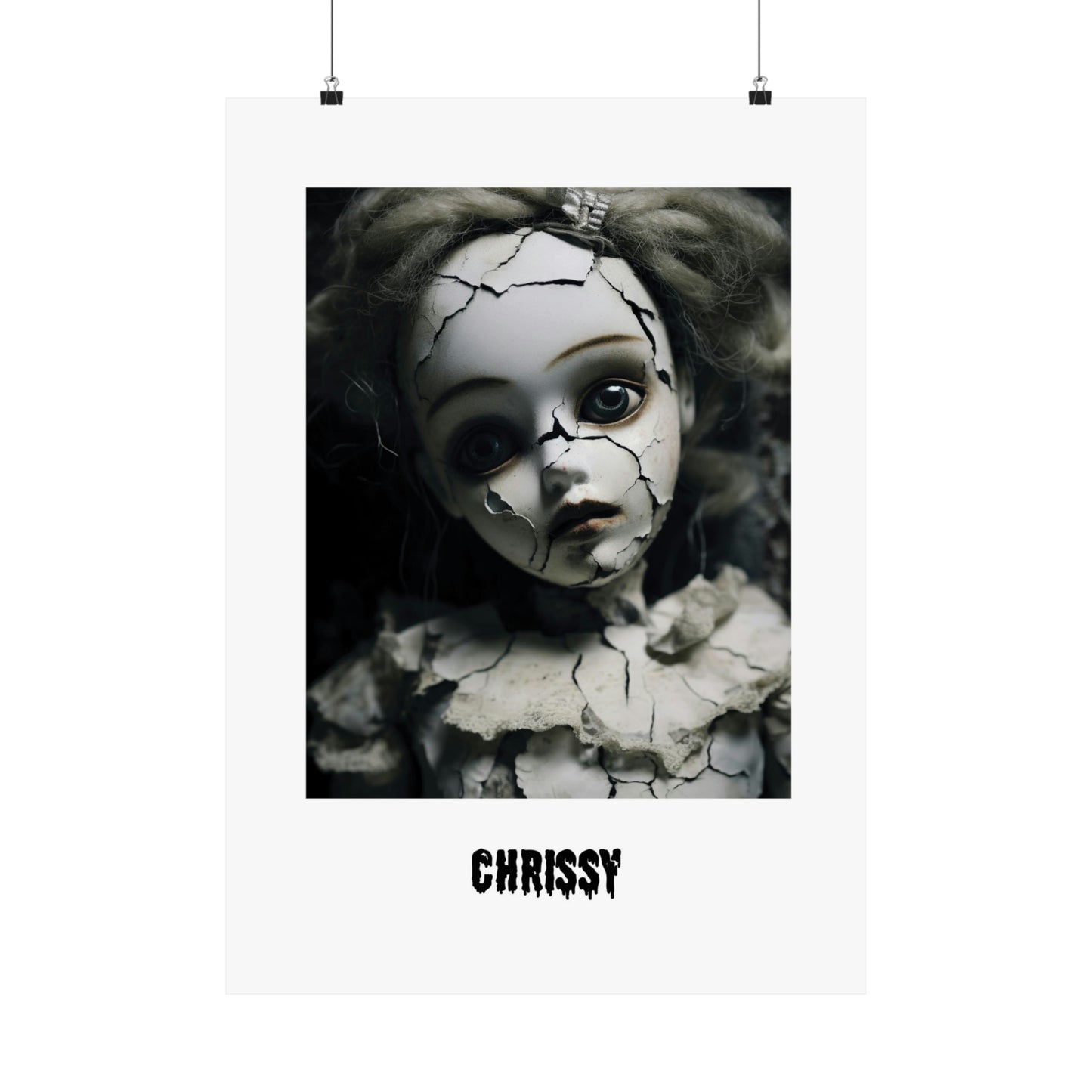 Halloween unique poster | Creepy Doll | Chrissy | Halloween Wall Art