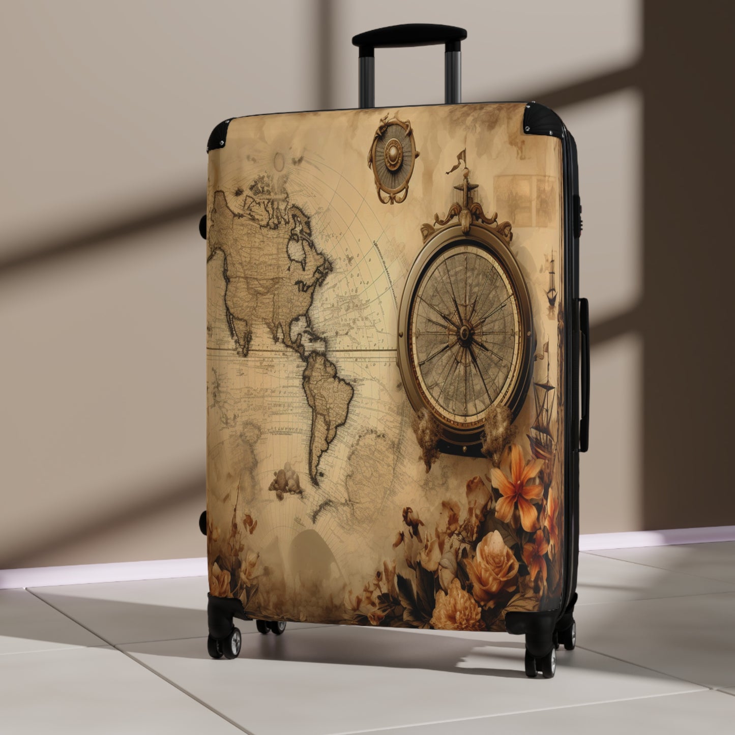 Victorian Voyager Luggage | Explorer's Legacy Collection | Christmas vacation | Travel Luggage | Suitcase | Vintage Map