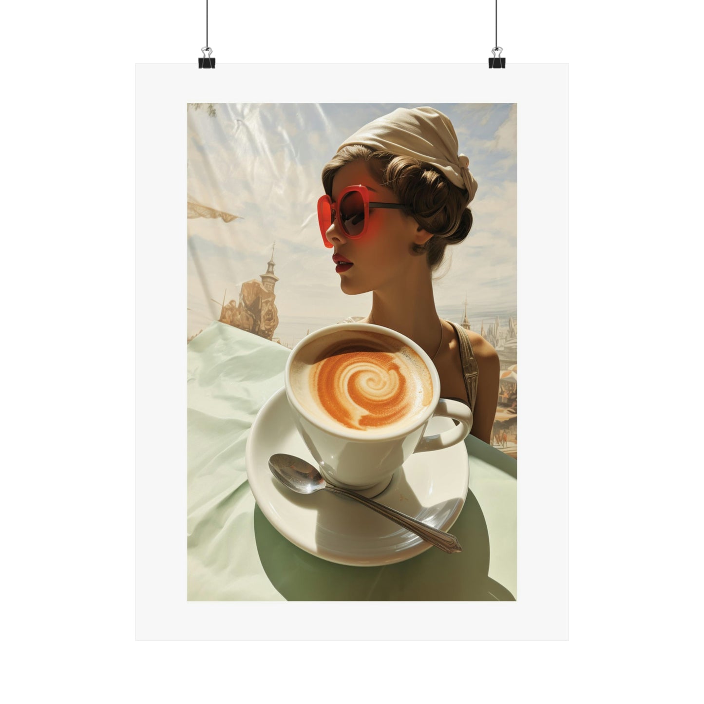 Unique Travel poster | Retro Roast | Cappuccino Chic Collection | Travel Posters | 1920s Art Deco Wall Art | Retro Wall Art