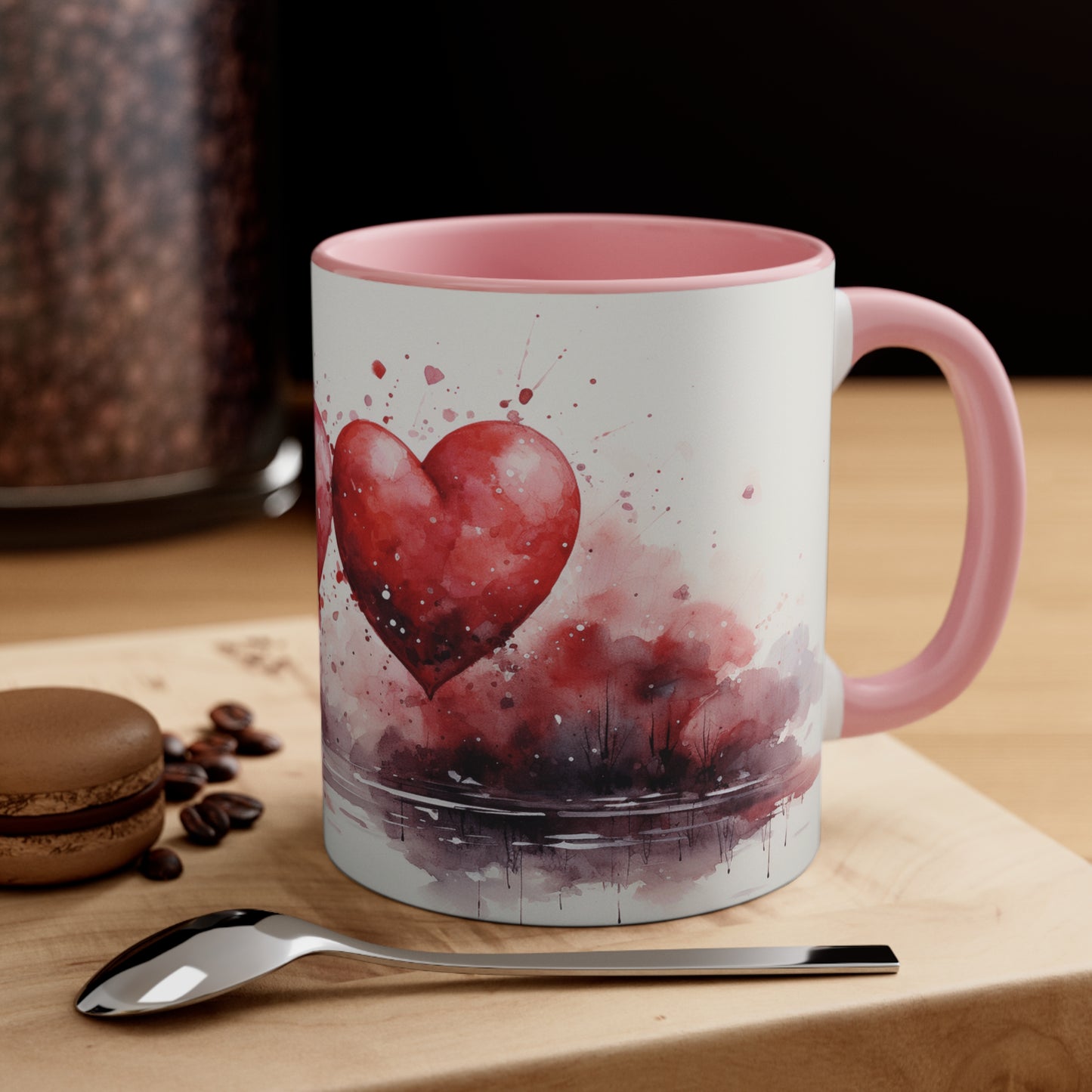 Heart's Desire mug, Valentine's Day, Accent Coffee Mug, 11oz mug, valentines gift, gift for her, be mine, heart mug, love you, couples